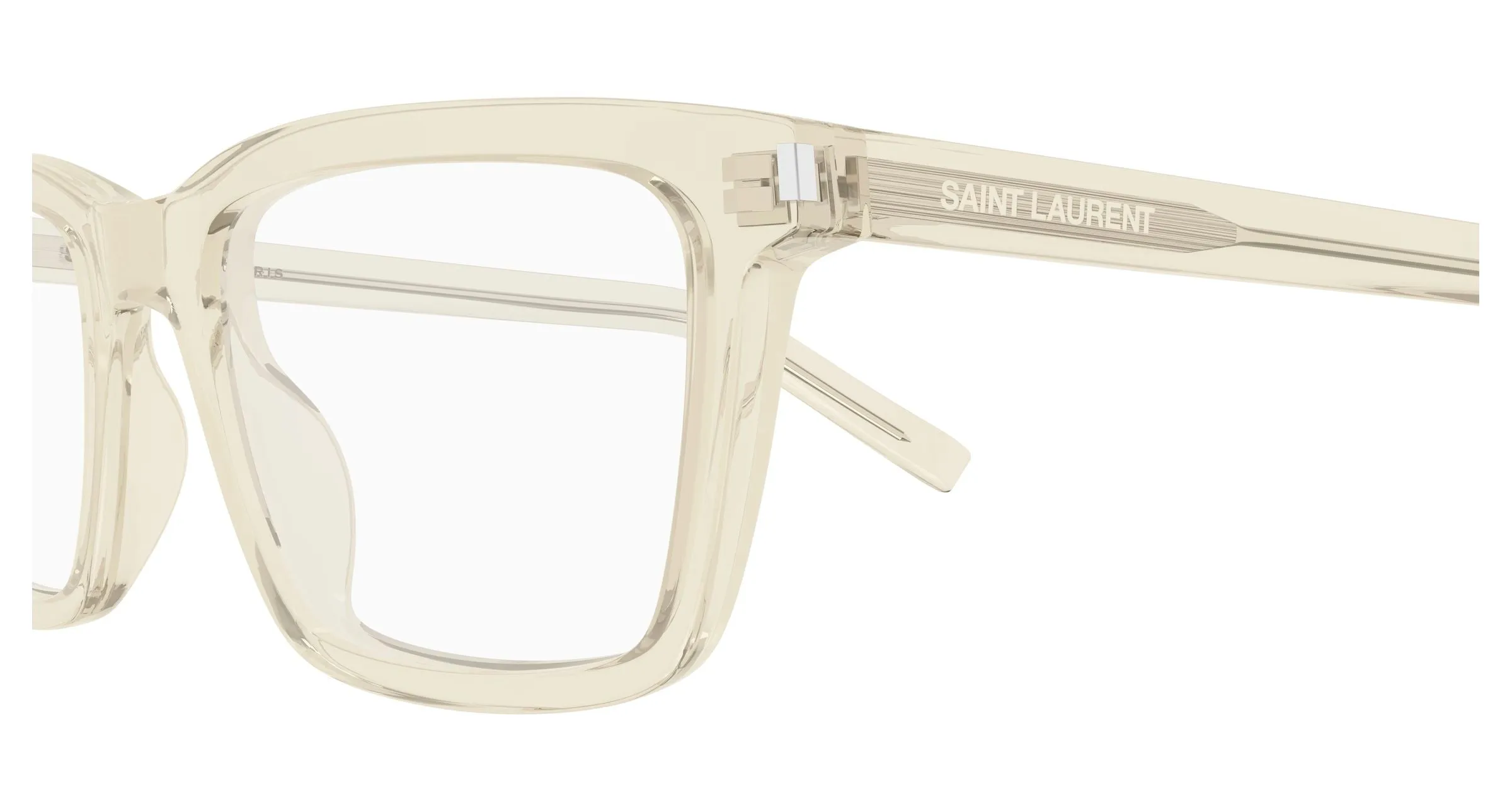 SAINT LAURENT SL 842 004 Montature da vista Acetato Giallo Trasparente Squadrata - immagine 3