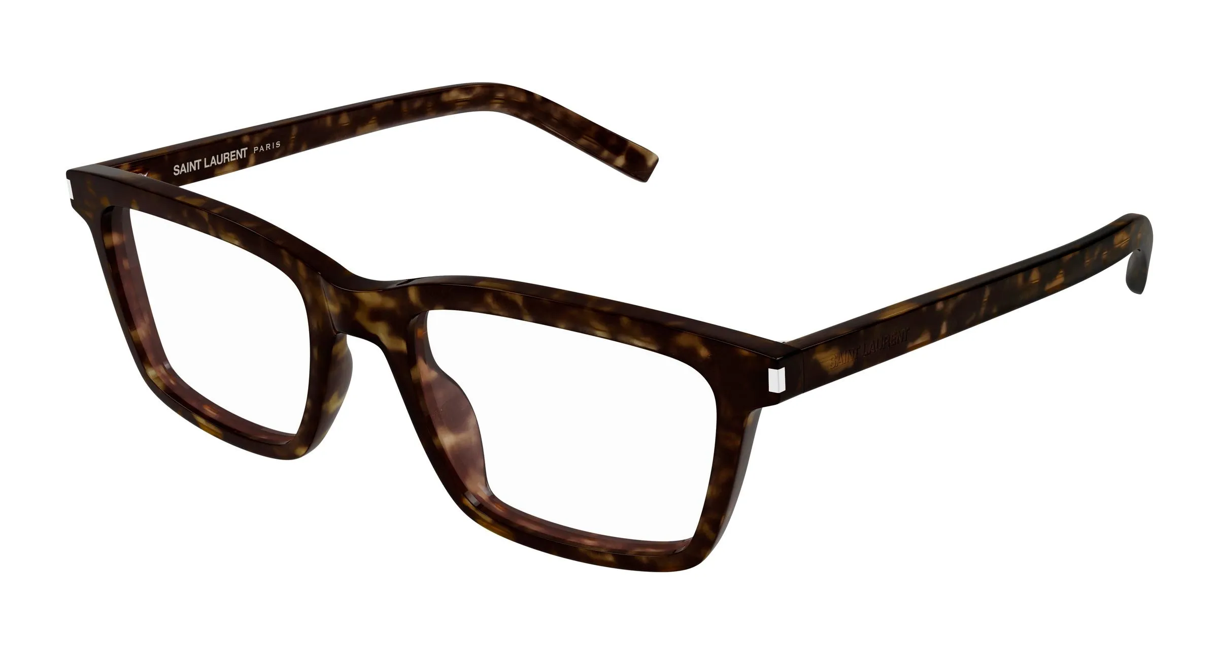 SAINT LAURENT SL 842 002 Montature da vista Acetato Havana Trasparente Squadrata - immagine 1