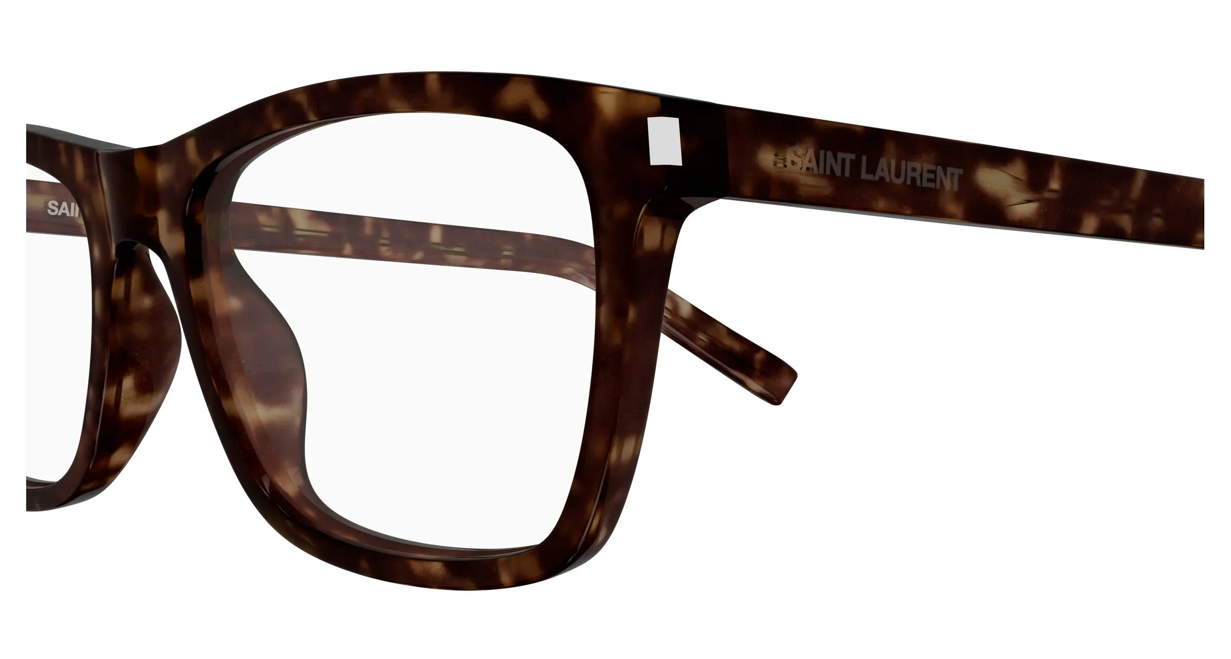 SAINT LAURENT SL 841 006 Montature da vista Acetato Havana Trasparente Squadrata ["Antiriflesso"] - immagine 3
