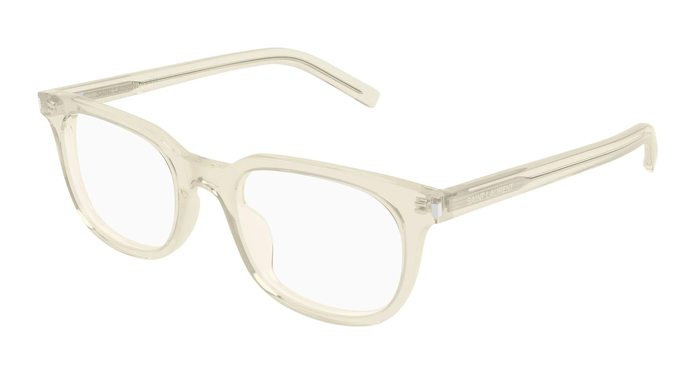 SAINT LAURENT SL 840 004 Montature da vista Acetato Giallo Trasparente Rotonda - immagine 1