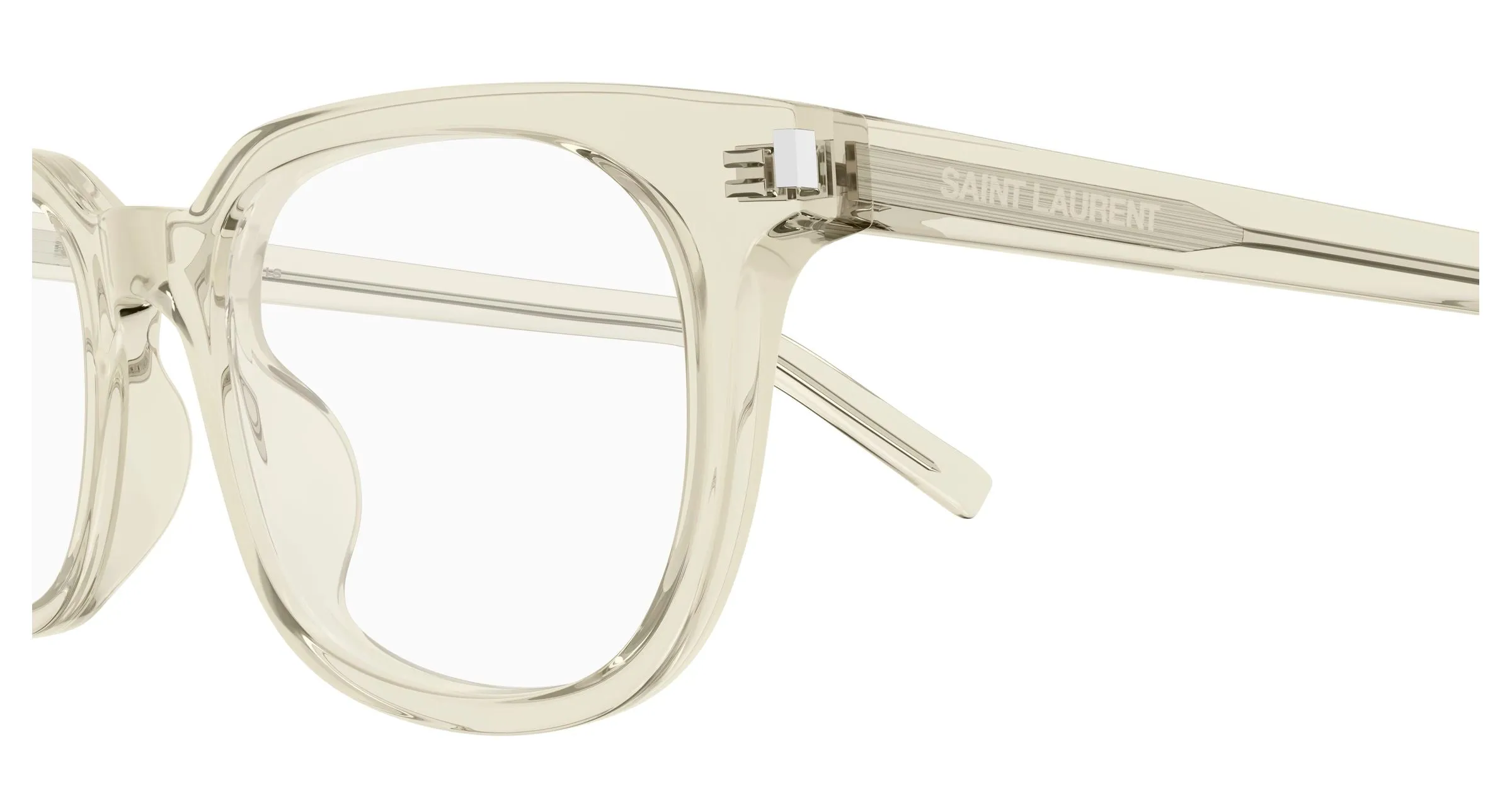 SAINT LAURENT SL 840 004 Montature da vista Acetato Giallo Trasparente Rotonda - immagine 3