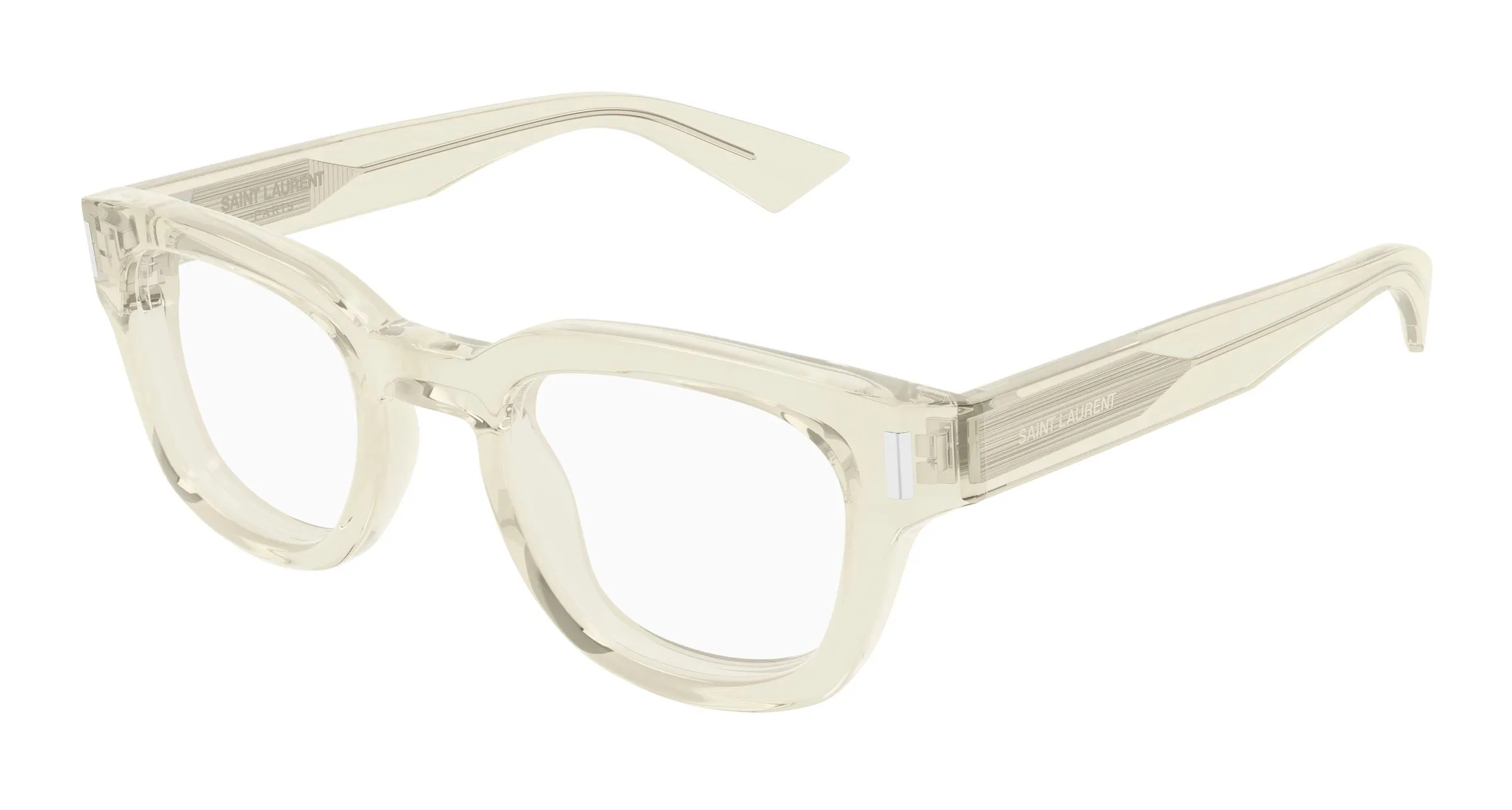 SAINT LAURENT SL 838 OPT 004 Montature da vista Acetato Giallo Trasparente Rotonda - immagine 1