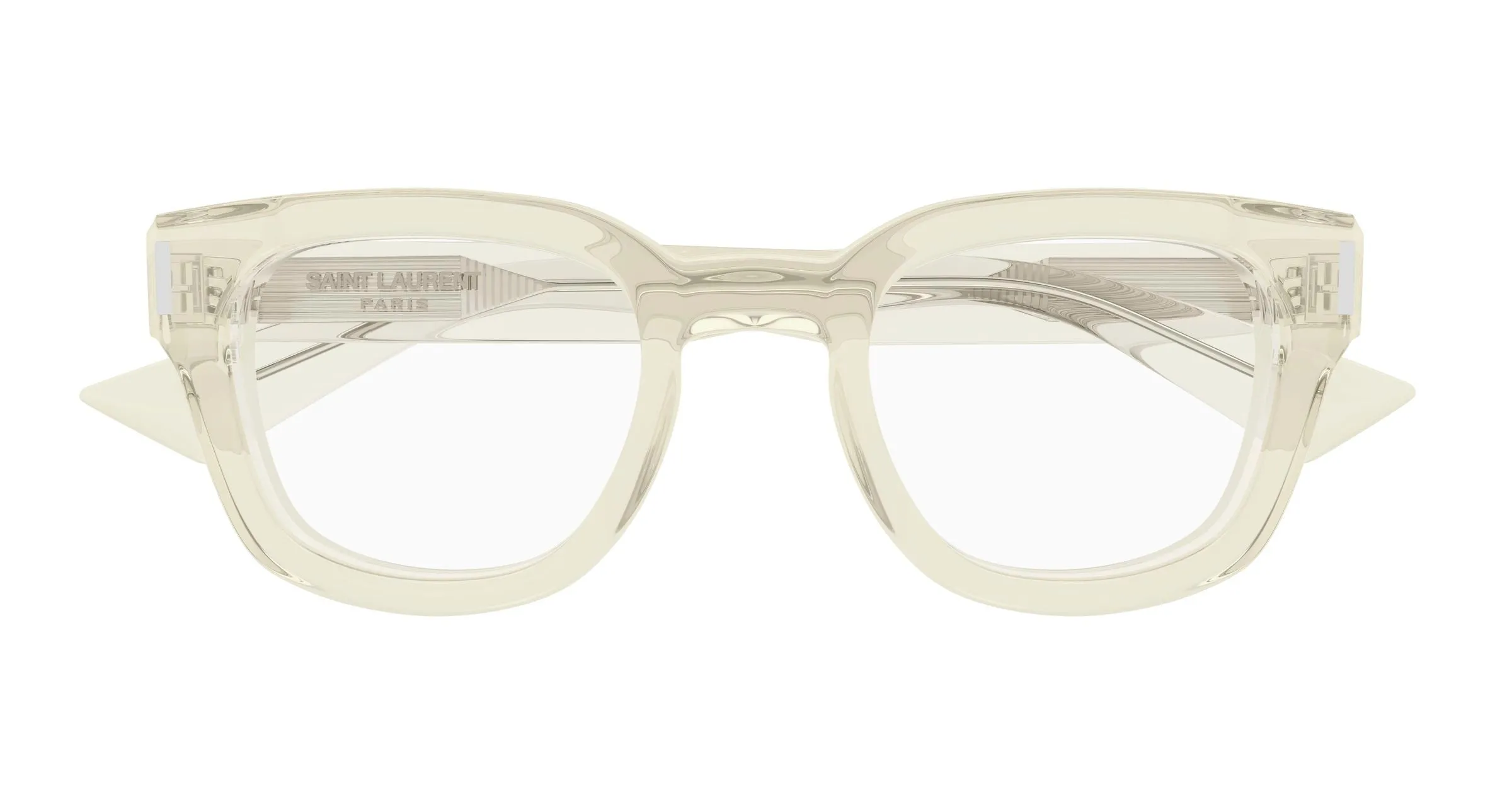 SAINT LAURENT SL 838 OPT 004 Montature da vista Acetato Giallo Trasparente Rotonda - immagine 2