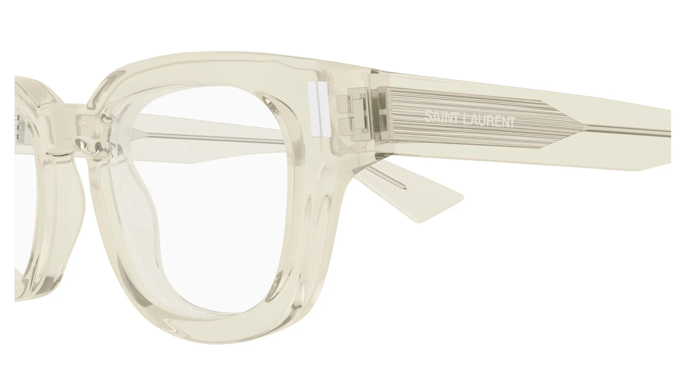 SAINT LAURENT SL 838 OPT 004 Montature da vista Acetato Giallo Trasparente Rotonda - immagine 3