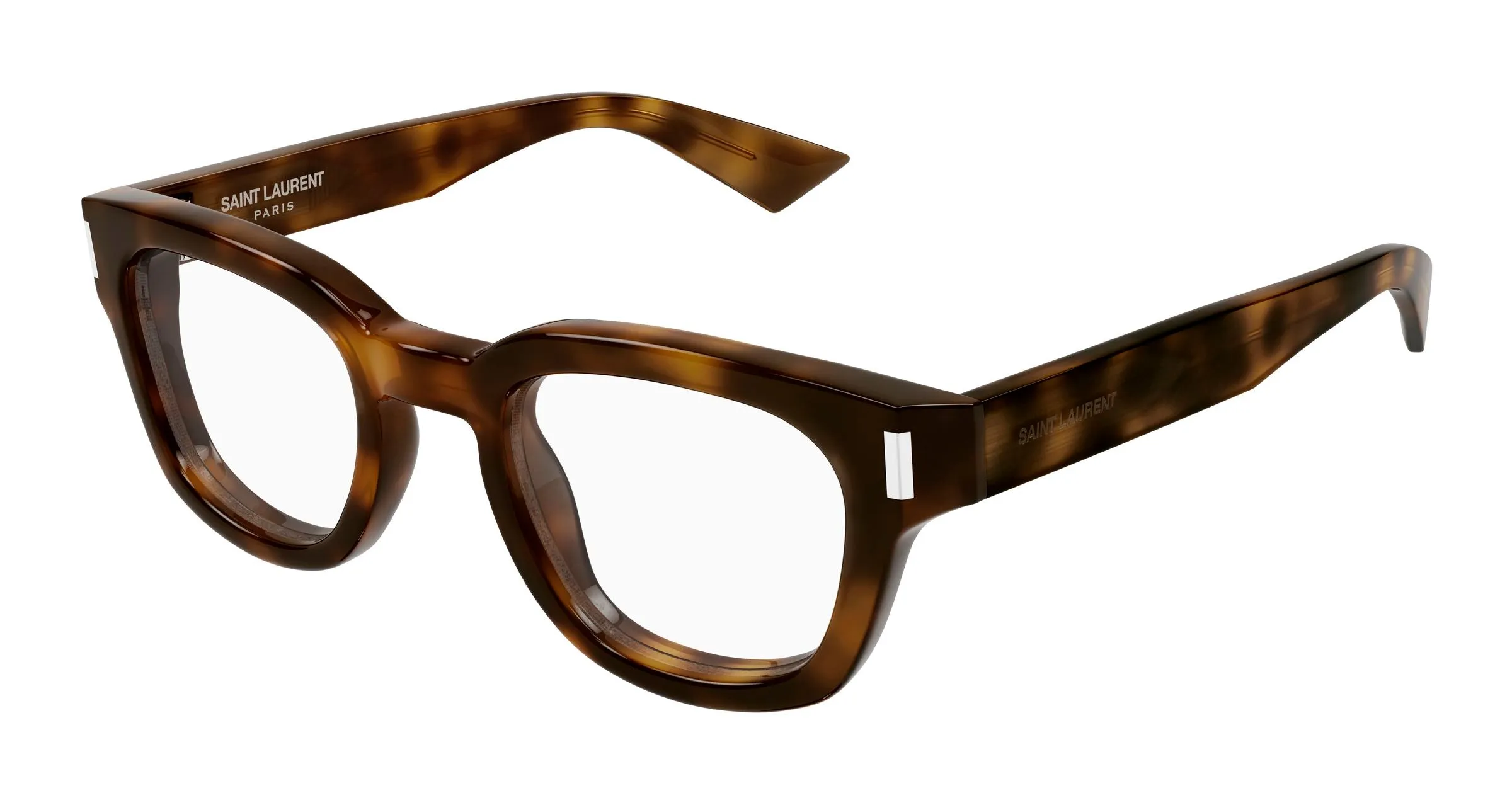 SAINT LAURENT SL 838 OPT 003 Montature da vista Acetato Havana Trasparente Rotonda - immagine 1