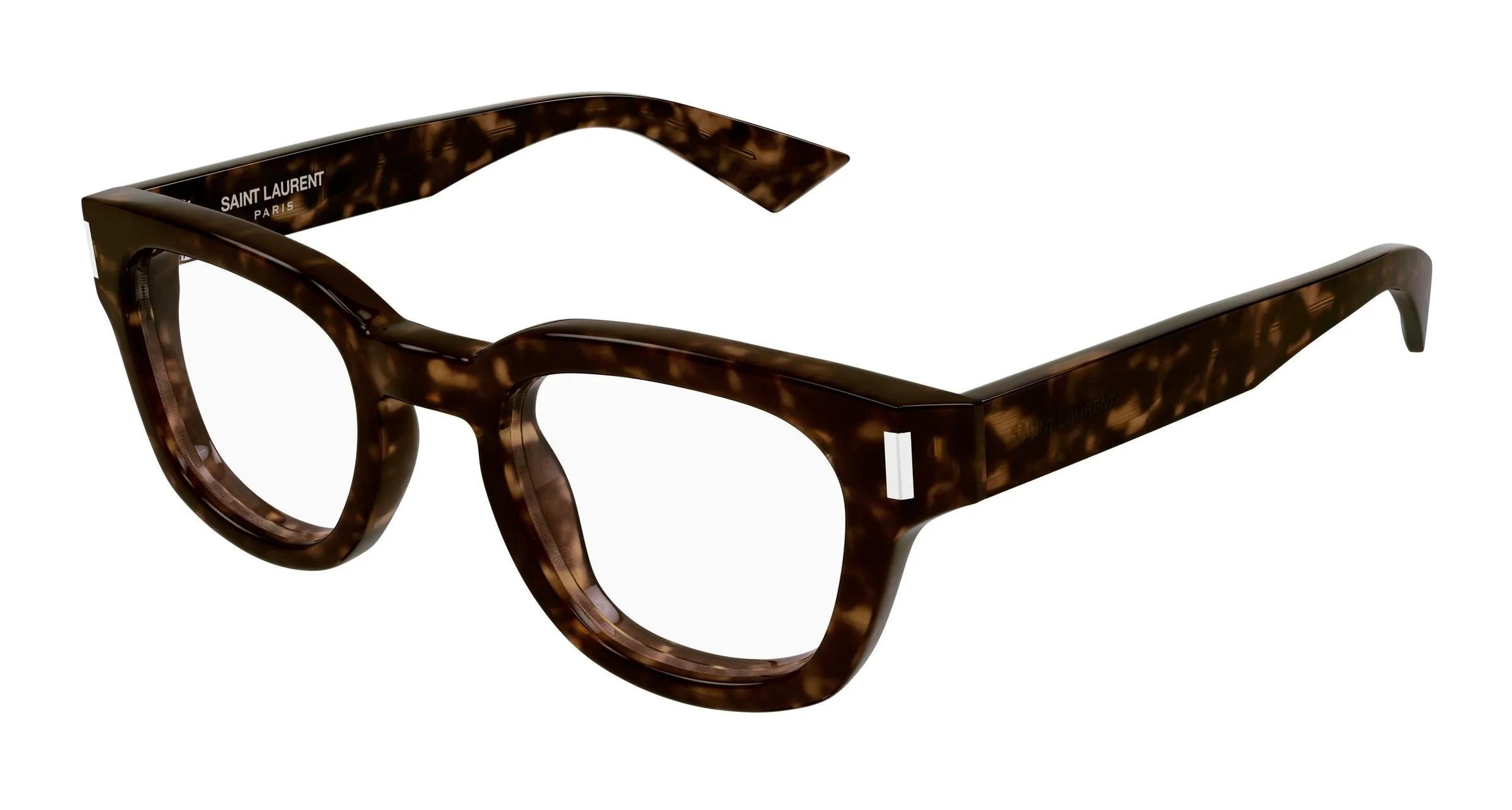 SAINT LAURENT SL 838 OPT 002 Montature da vista Acetato Havana Trasparente Rotonda - immagine 1