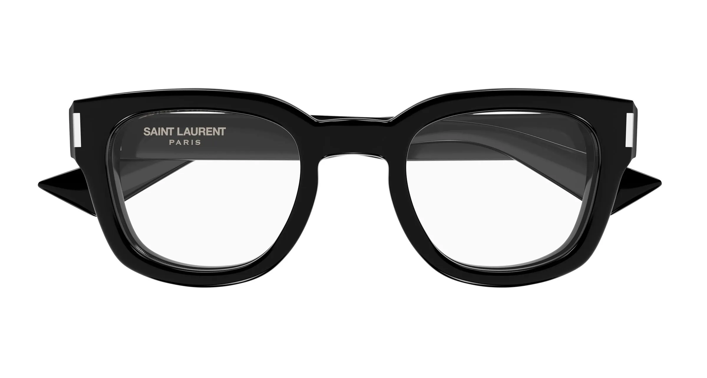 SAINT LAURENT SL 838 OPT 001 Montature da vista Acetato Nero Trasparente Rotonda - immagine 2