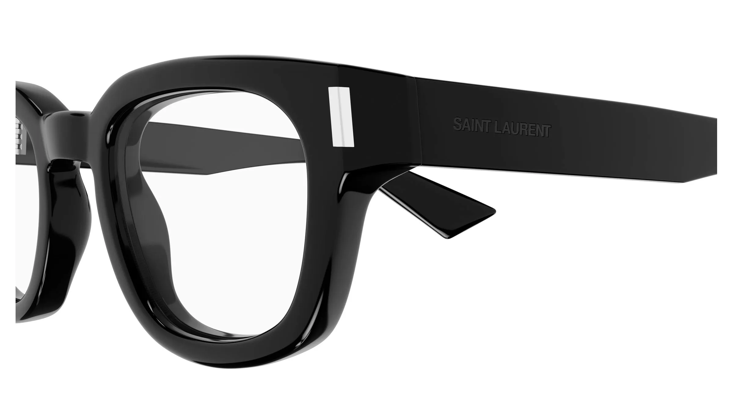 SAINT LAURENT SL 838 OPT 001 Montature da vista Acetato Nero Trasparente Rotonda - immagine 3