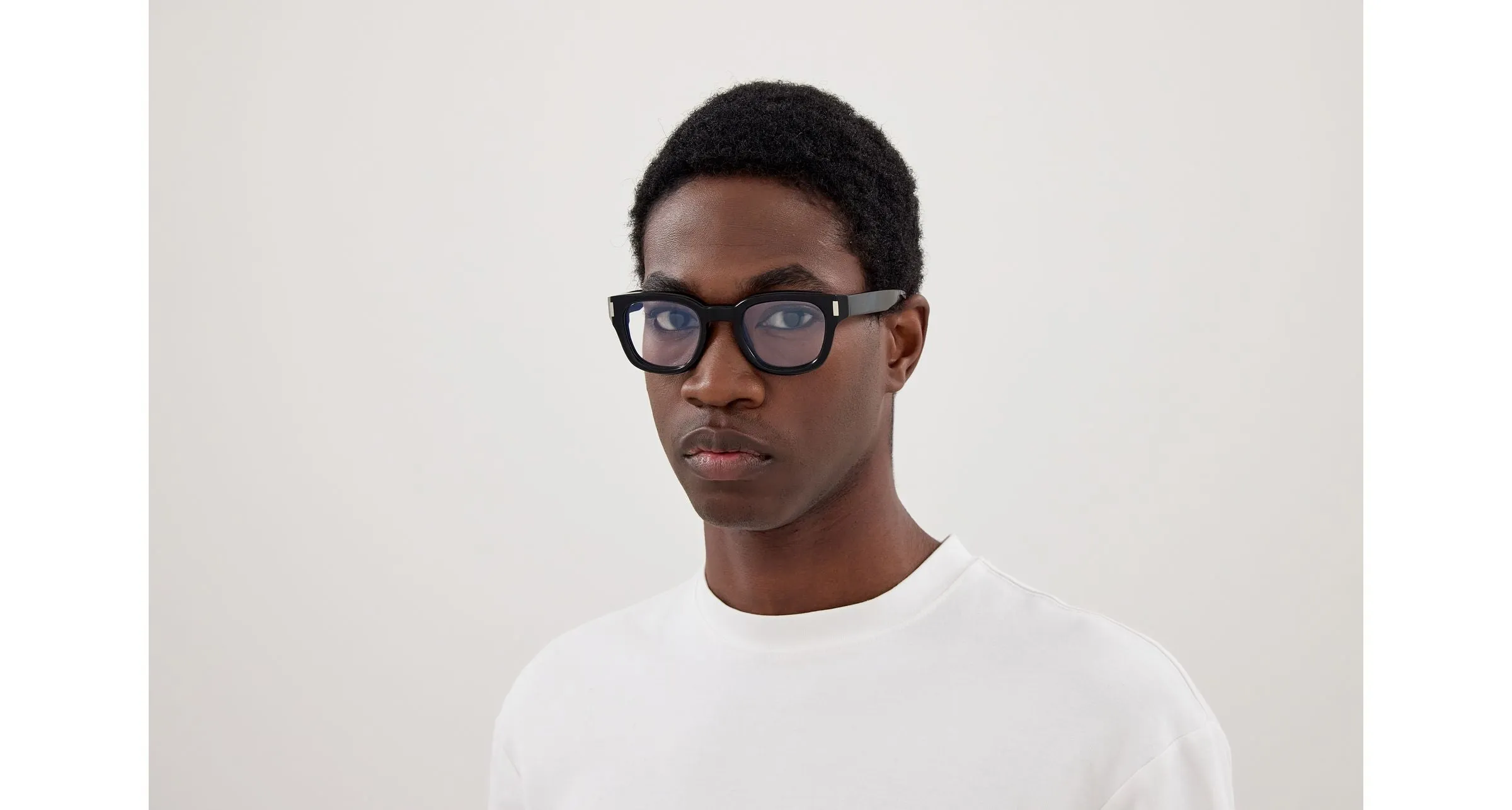 SAINT LAURENT SL 838 OPT 001 Montature da vista Acetato Nero Trasparente Rotonda - immagine 4