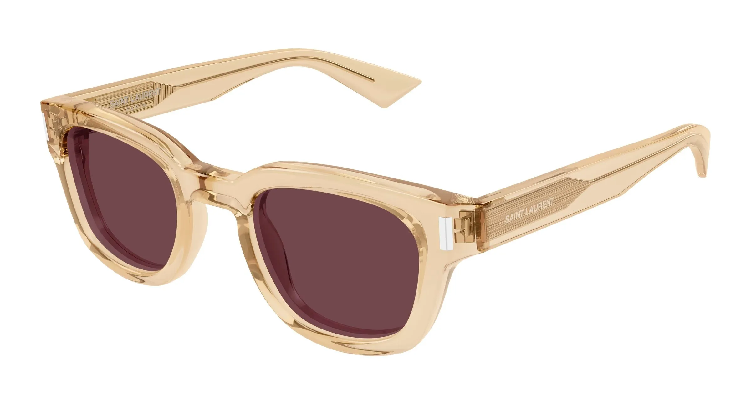 SAINT LAURENT SL 838 008 Occhiali da sole Acetato Giallo Viola Rotonda - immagine 1