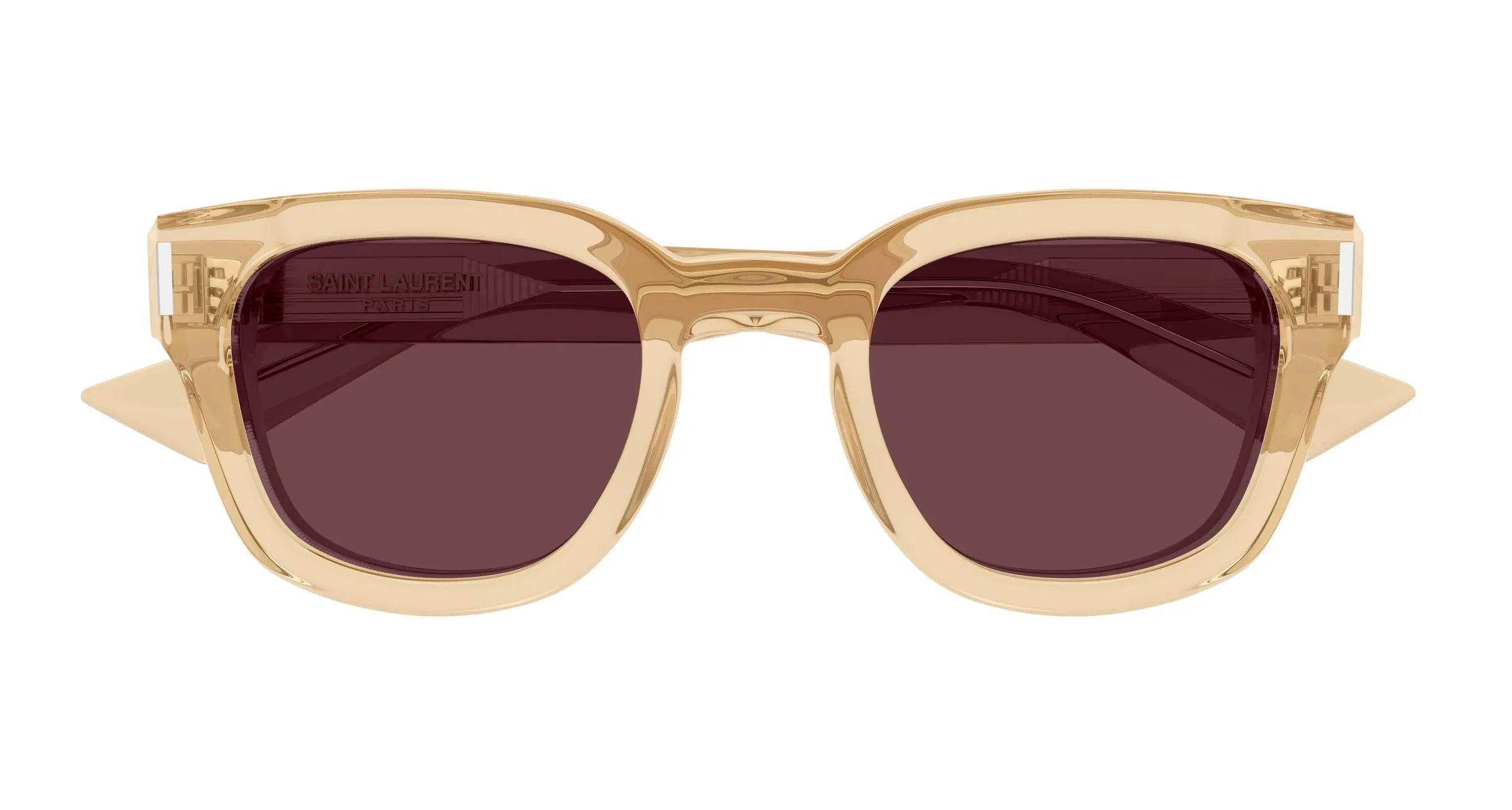 SAINT LAURENT SL 838 008 Occhiali da sole Acetato Giallo Viola Rotonda - immagine 2
