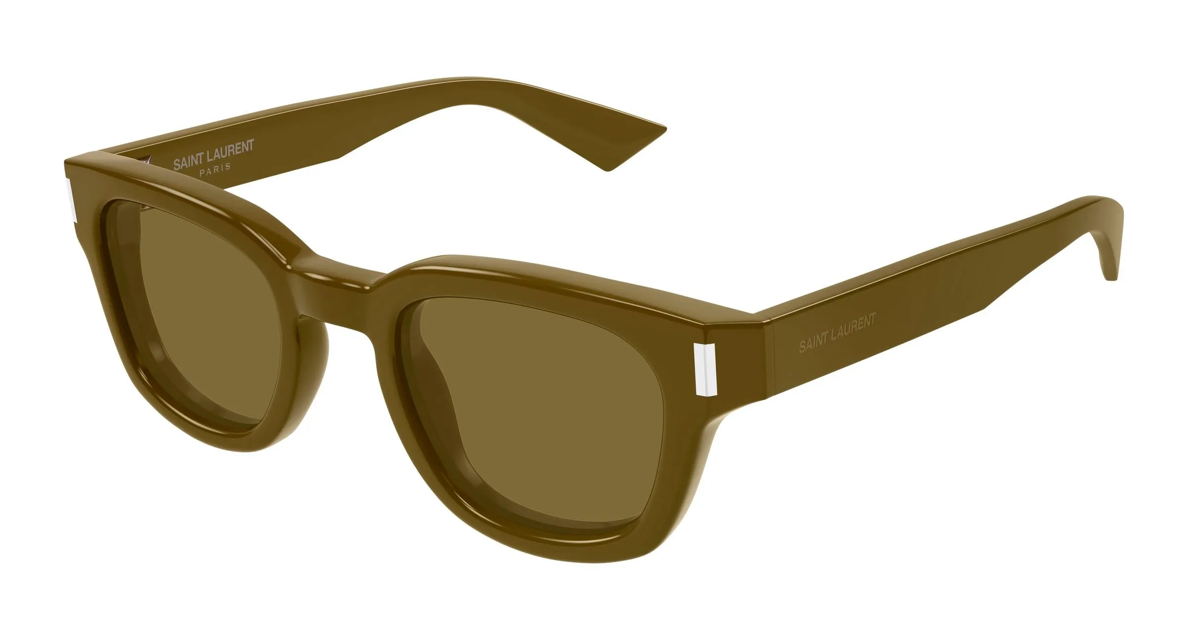 SAINT LAURENT SL 838 007 Occhiali da sole Acetato Marrone Marrone Rotonda - immagine 1