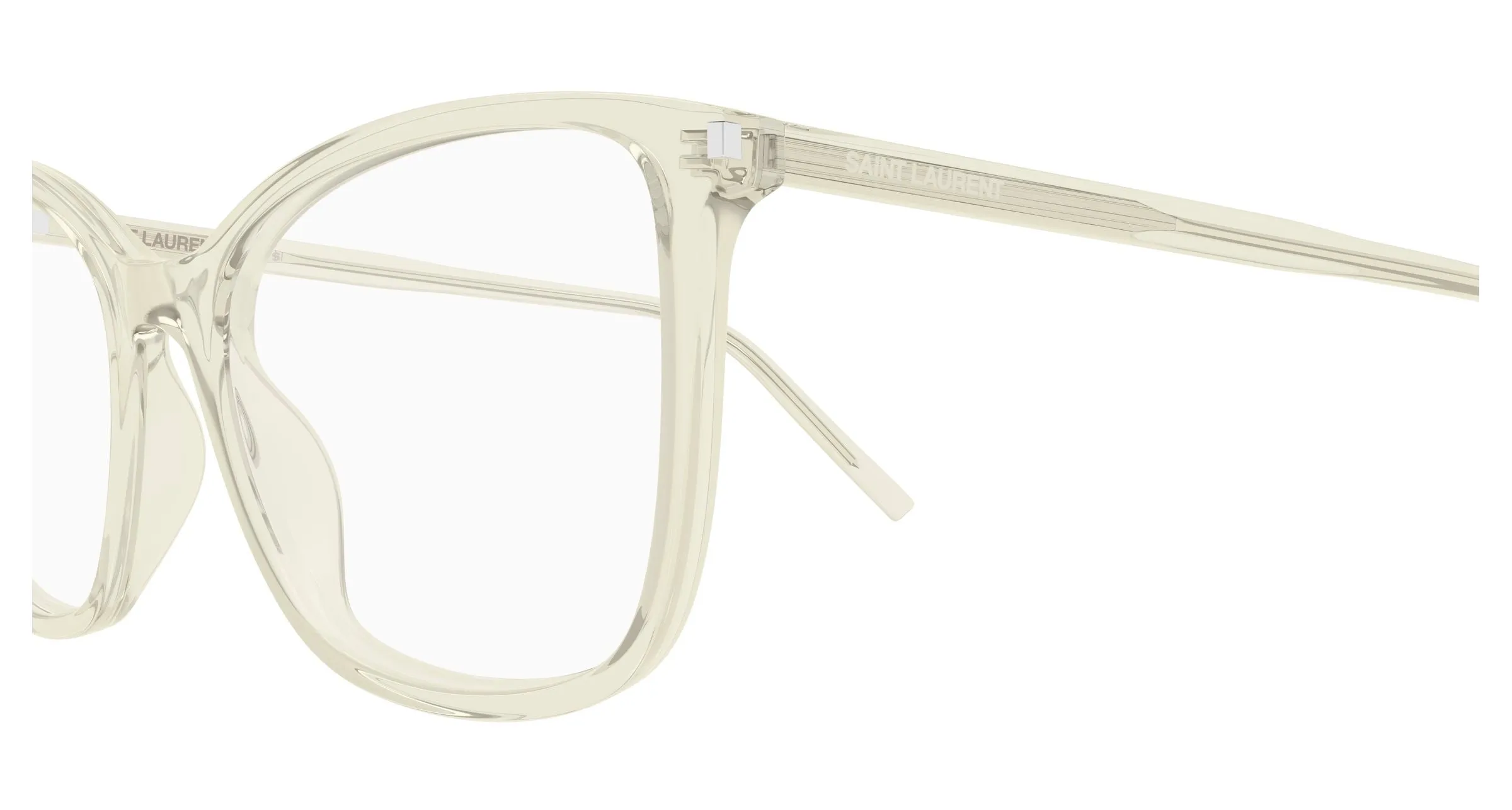 SAINT LAURENT SL 835 004 Montature da vista Acetato Giallo Trasparente Cat Eye ["Antiriflesso"] - immagine 3