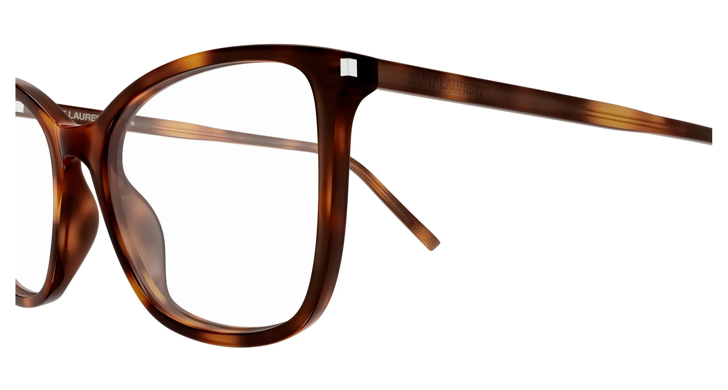 SAINT LAURENT SL 835 003 Montature da vista Acetato Havana Trasparente Cat Eye ["Antiriflesso"] - immagine 3