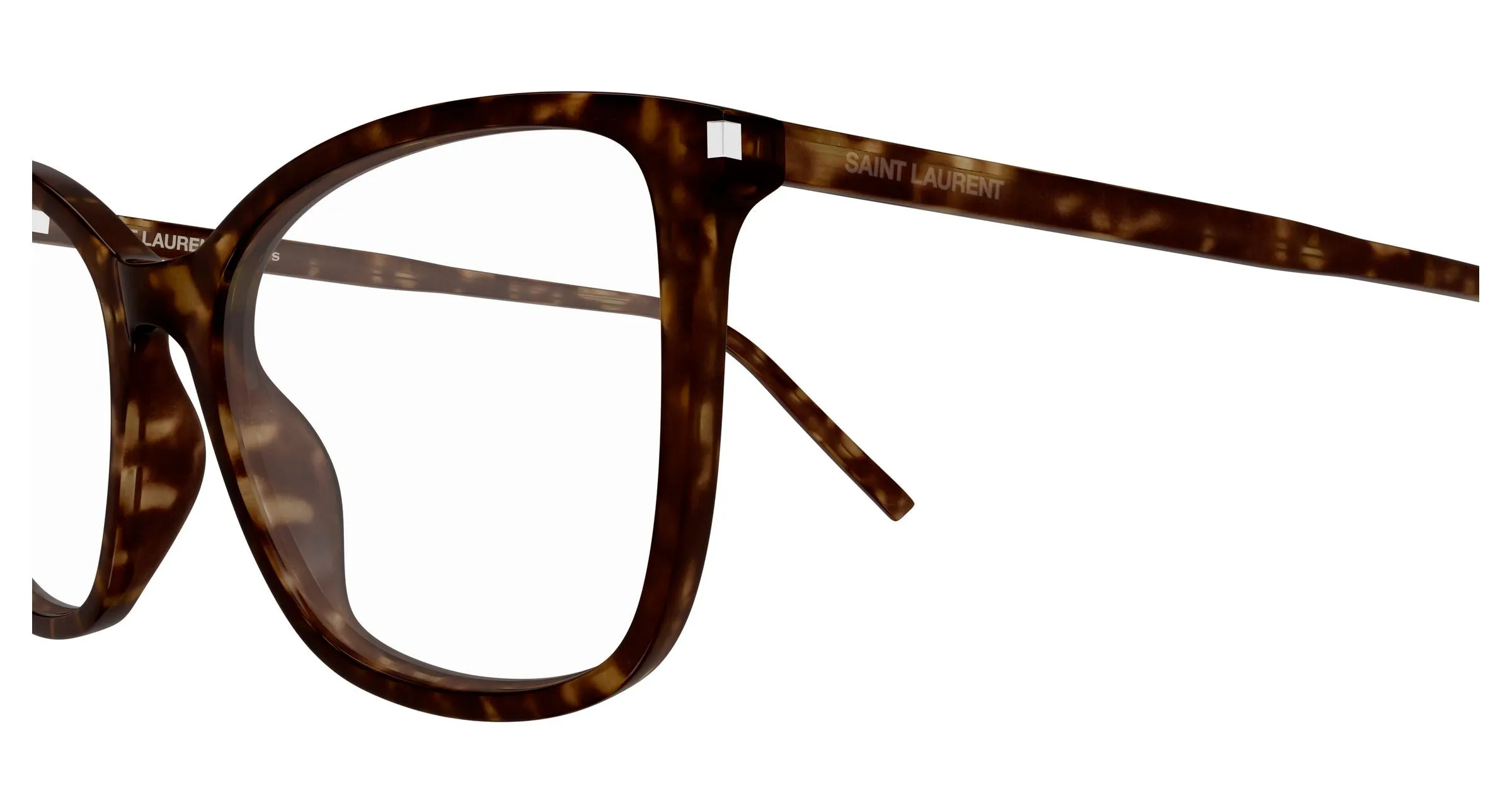 SAINT LAURENT SL 835 002 Montature da vista Acetato Havana Trasparente Cat Eye ["Antiriflesso"] - immagine 3