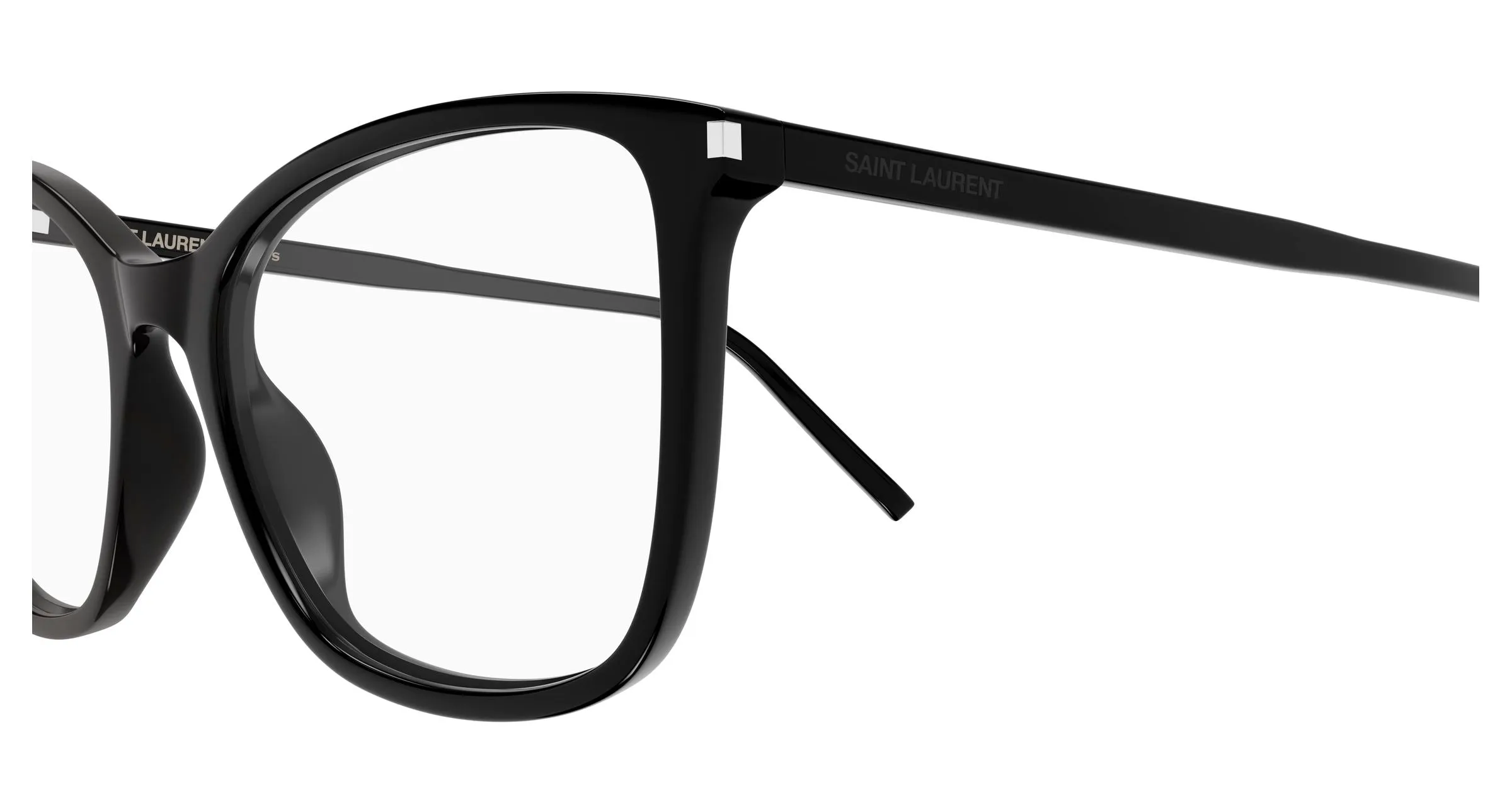 SAINT LAURENT SL 835 001 Montature da vista Acetato Nero Trasparente Cat Eye ["Antiriflesso"] - immagine 3
