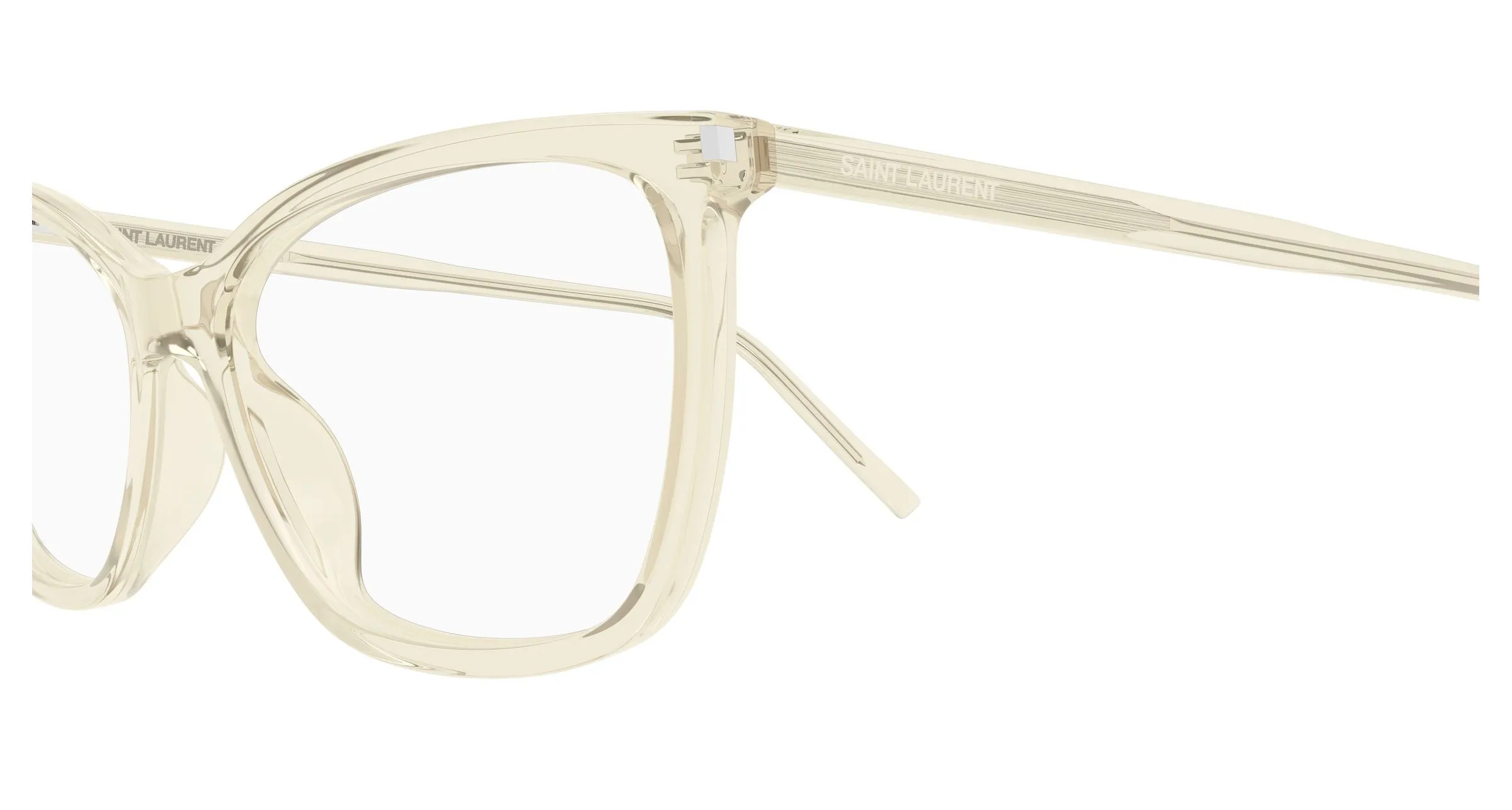 SAINT LAURENT SL 834 004 Montature da vista Acetato Giallo Trasparente Cat Eye ["Antiriflesso"] - immagine 3