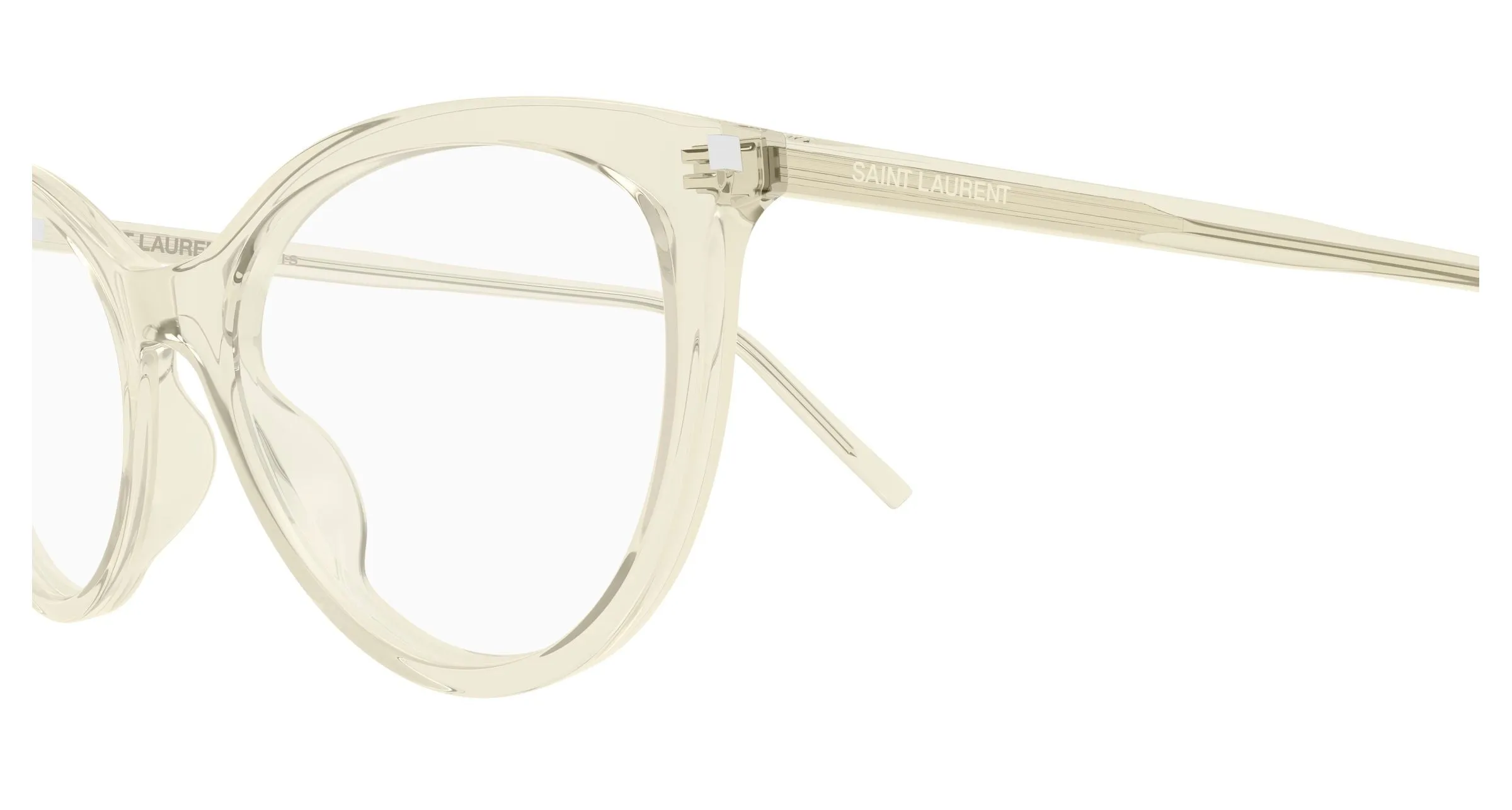 SAINT LAURENT SL 833 004 Montature da vista Acetato Giallo Trasparente Cat Eye ["Antiriflesso"] - immagine 3