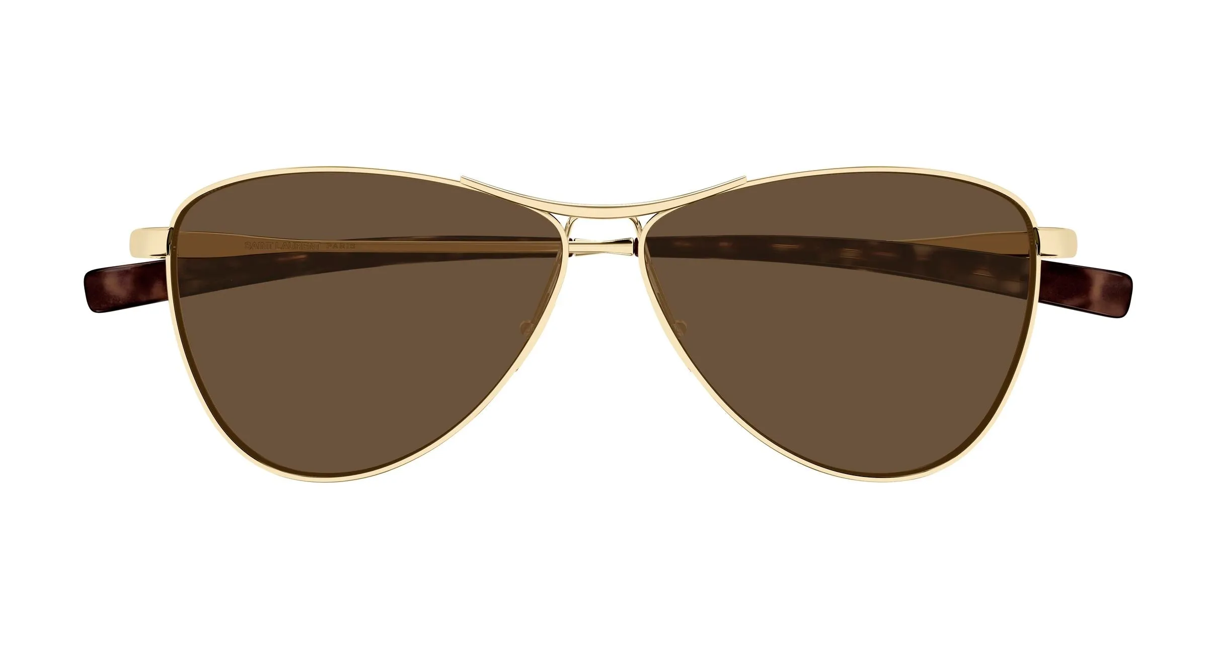 SAINT LAURENT SL 831 VESPER 005 Occhiali da sole Metallo Oro Marrone Pilot - immagine 2