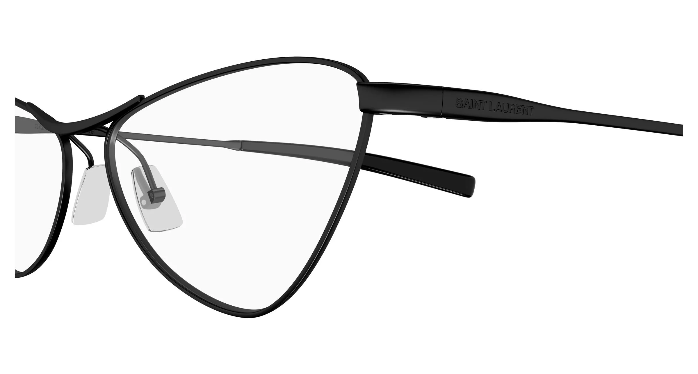 SAINT LAURENT SL 830 OPT 001 Montature da vista Metallo Nero Trasparente Cat Eye ["Antiriflesso"] - immagine 3