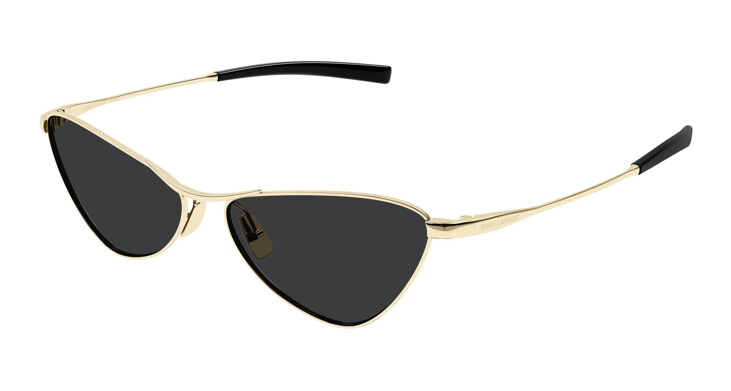 SAINT LAURENT SL 830 002 Occhiali da sole Metallo Oro Nero Cat Eye - immagine 1