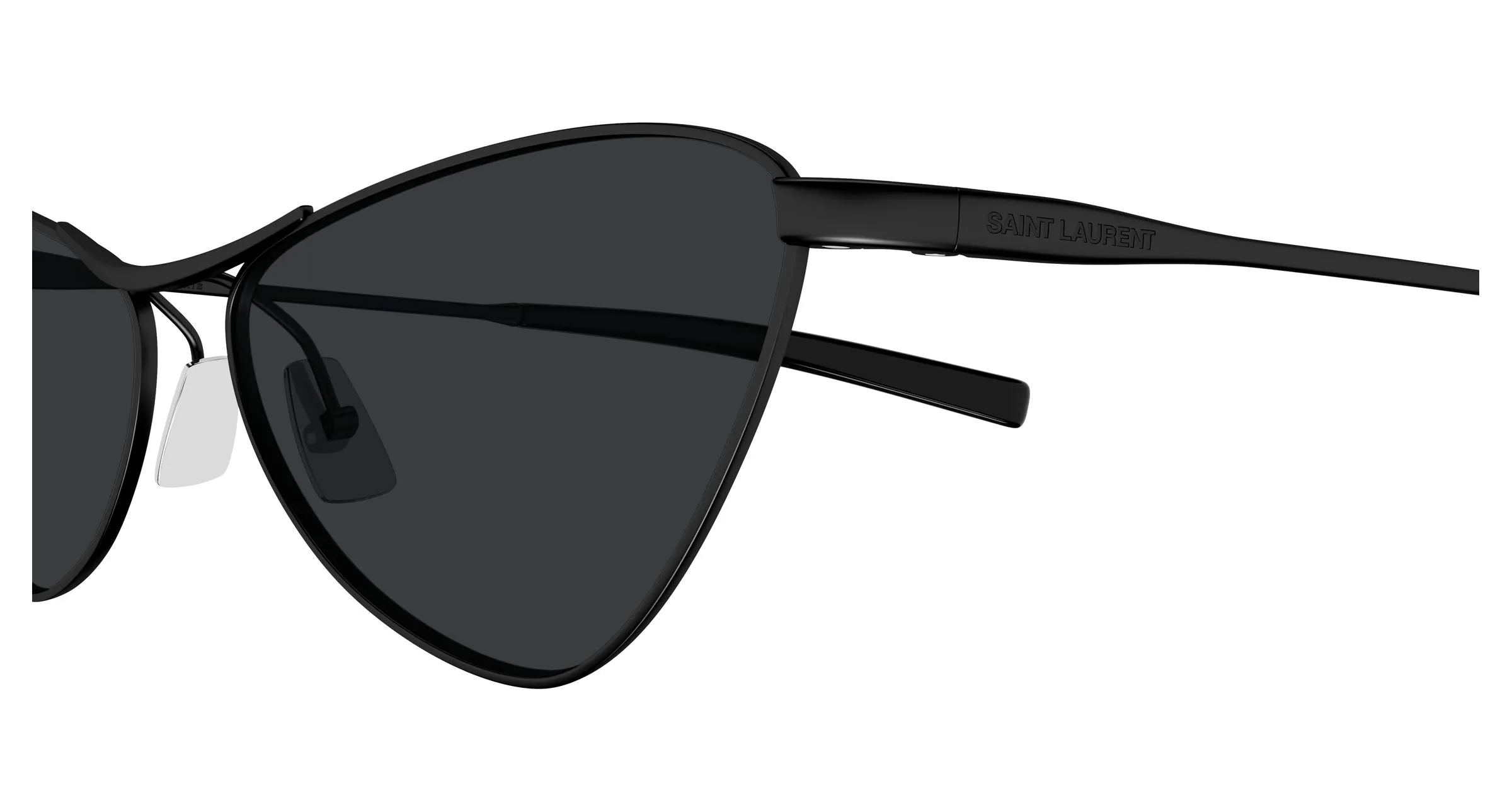 SAINT LAURENT SL 830 001 Occhiali da sole Metallo Nero Nero Cat Eye - immagine 3
