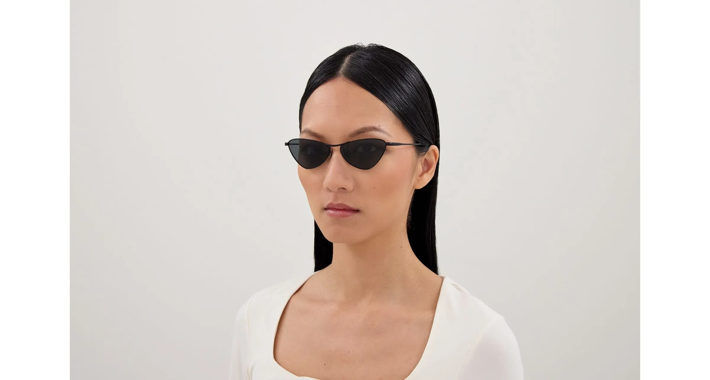 SAINT LAURENT SL 830 001 Occhiali da sole Metallo Nero Nero Cat Eye - immagine 4