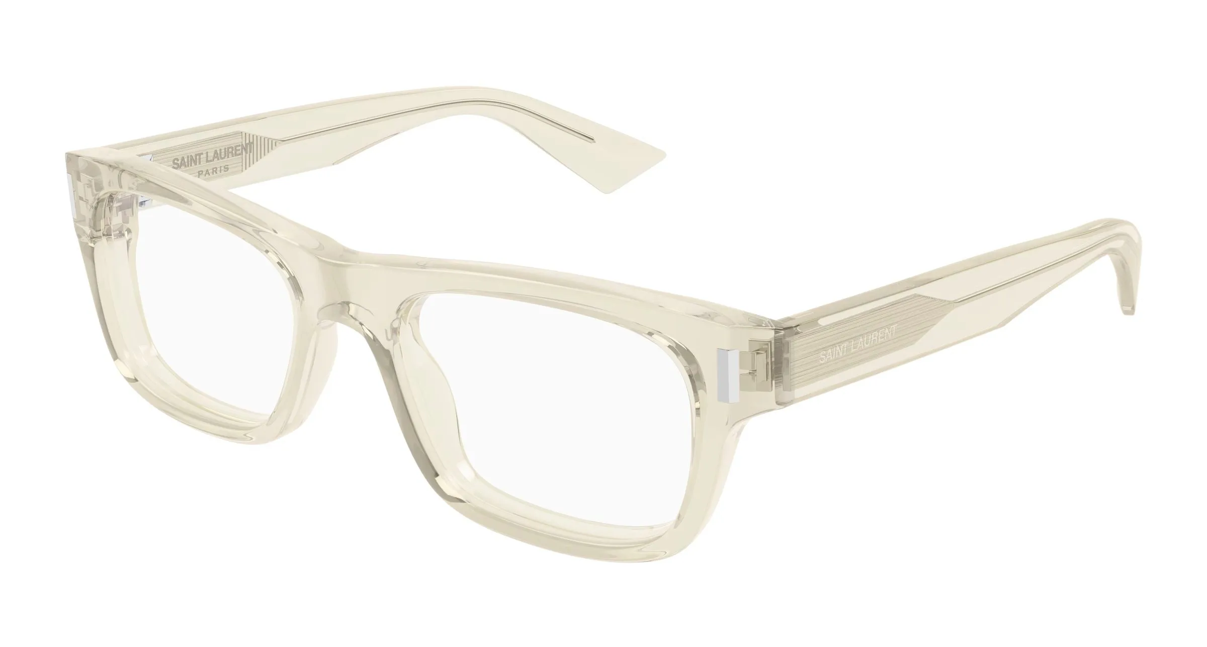 SAINT LAURENT SL 83 OPT 004 Montature da vista Acetato Giallo Trasparente Squadrata - immagine 1