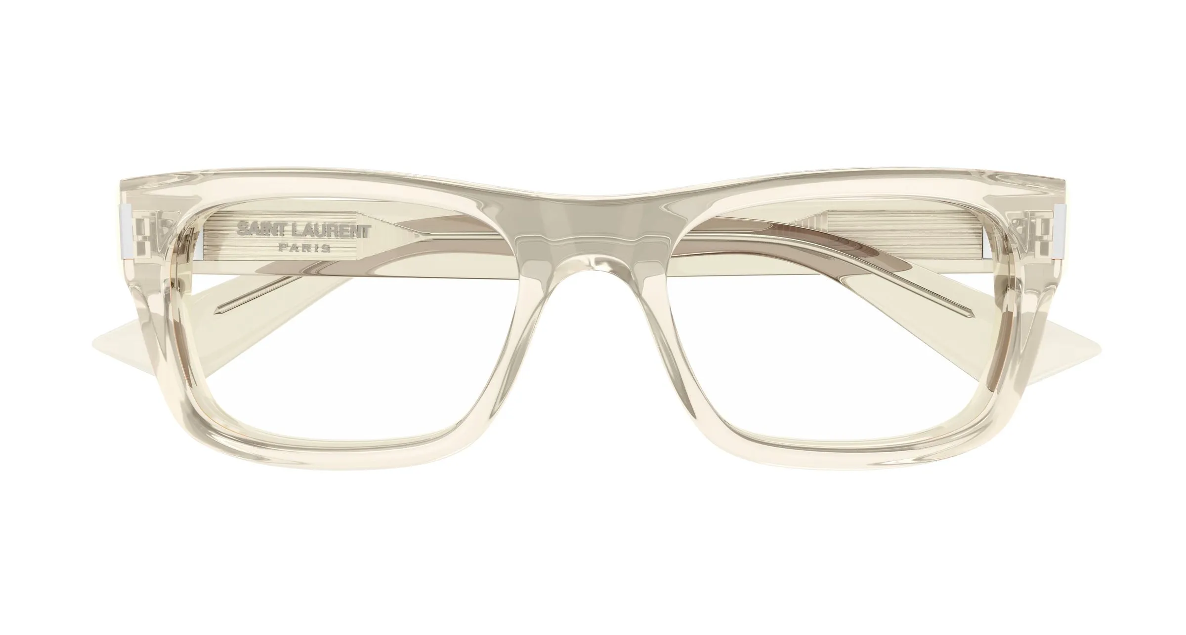 SAINT LAURENT SL 83 OPT 004 Montature da vista Acetato Giallo Trasparente Squadrata - immagine 2