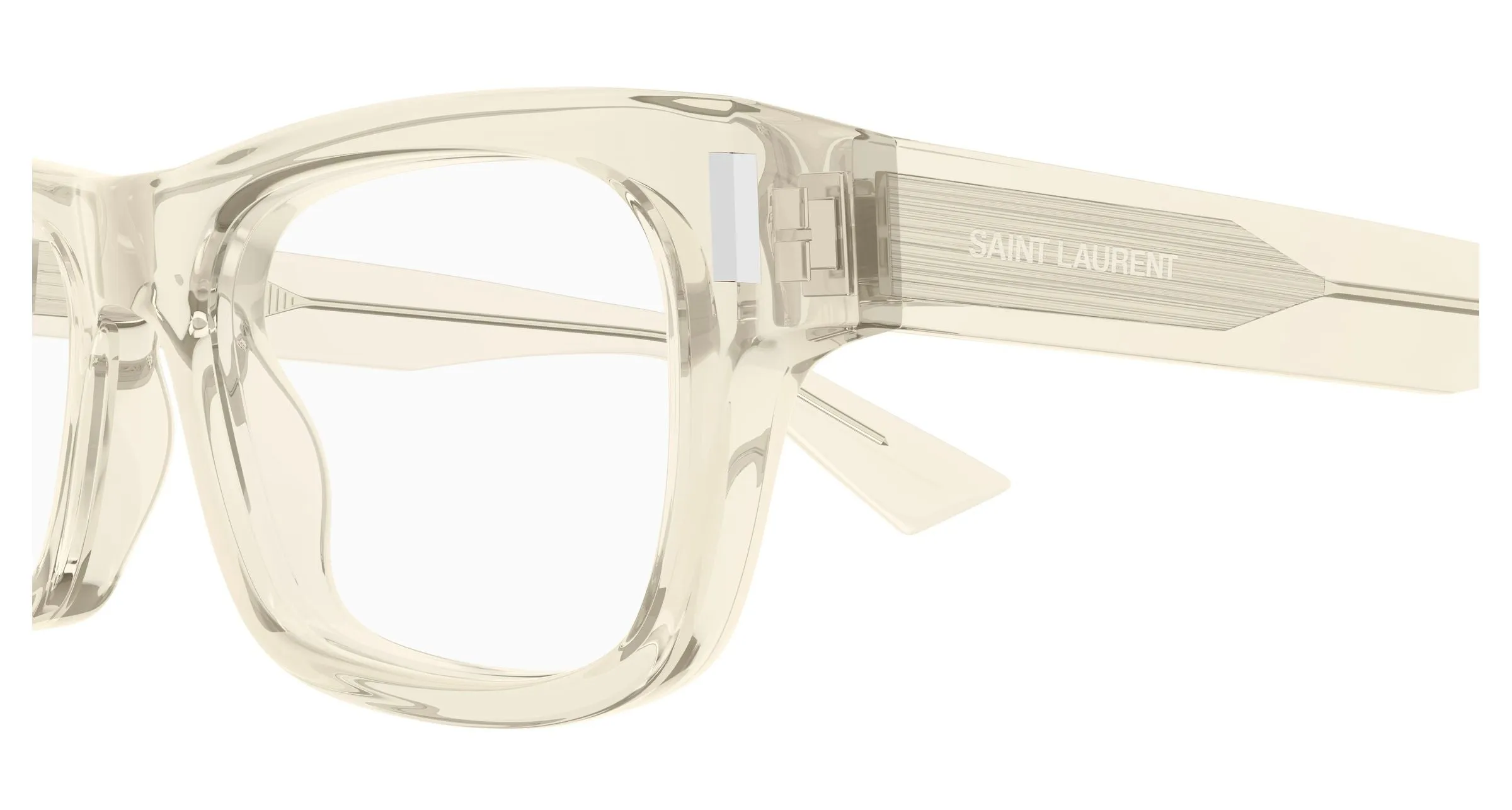 SAINT LAURENT SL 83 OPT 004 Montature da vista Acetato Giallo Trasparente Squadrata - immagine 3