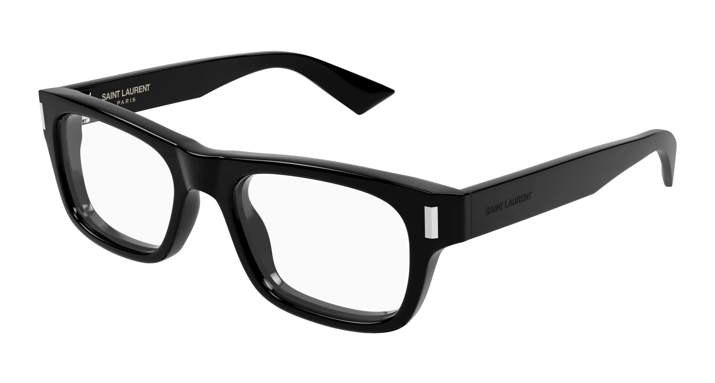 SAINT LAURENT SL 83 OPT 001 Montature da vista Acetato Nero Trasparente Squadrata - immagine 1