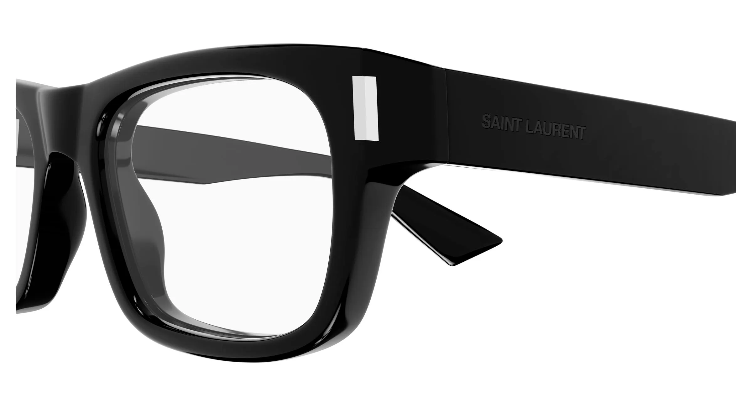 SAINT LAURENT SL 83 OPT 001 Montature da vista Acetato Nero Trasparente Squadrata - immagine 3