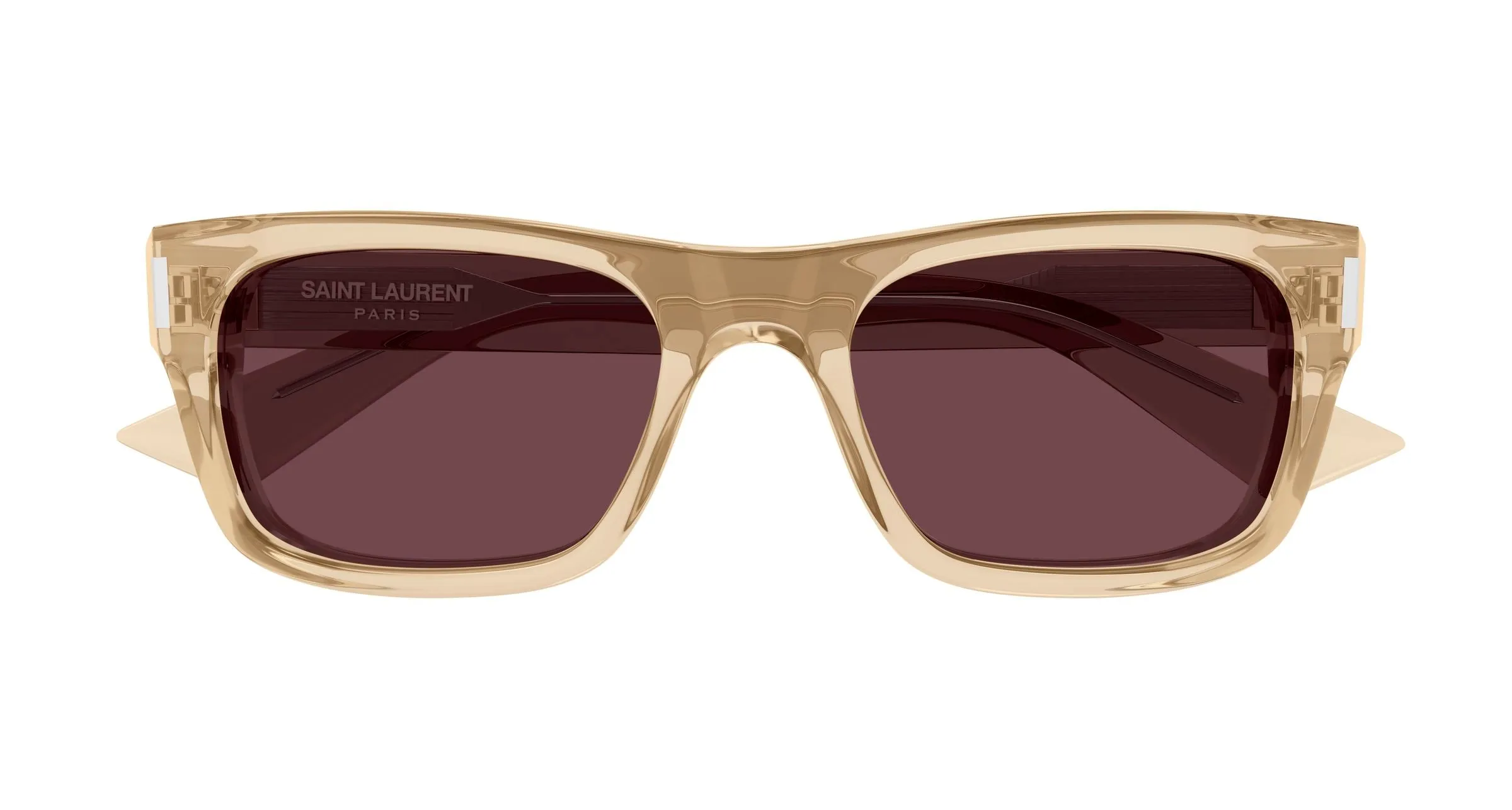 SAINT LAURENT SL 83 005 Occhiali da sole Acetato Giallo Viola Squadrata - immagine 2