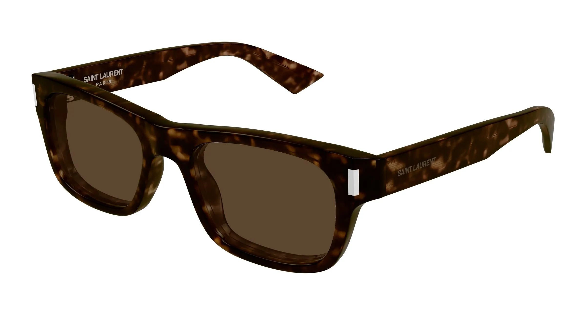 SAINT LAURENT SL 83 004 Occhiali da sole Acetato Havana Marrone Squadrata - immagine 1
