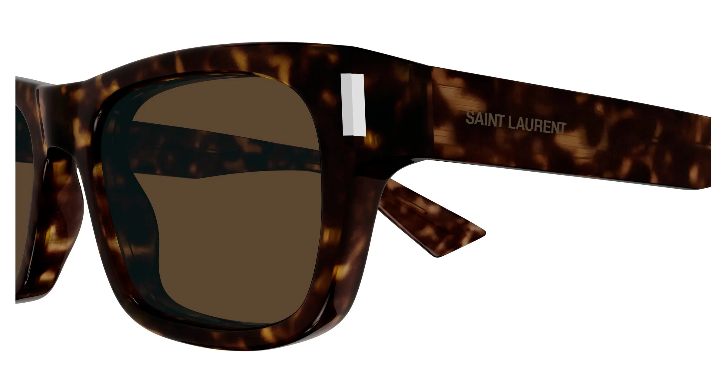 SAINT LAURENT SL 83 004 Occhiali da sole Acetato Havana Marrone Squadrata - immagine 3