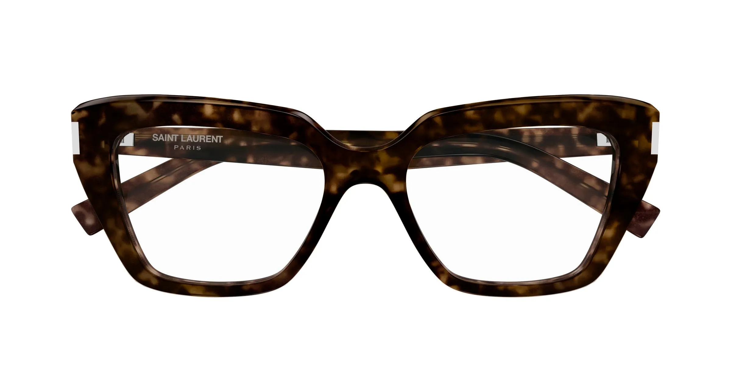 SAINT LAURENT SL 829 002 Montature da vista Acetato Havana Trasparente Cat Eye ["Antiriflesso"] - immagine 2