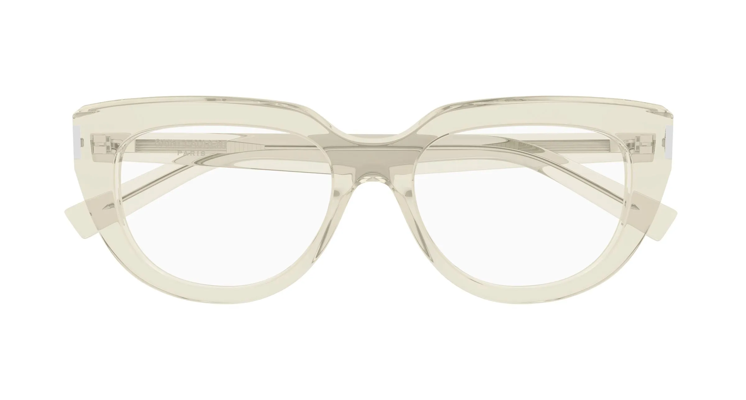 SAINT LAURENT SL 828 004 Montature da vista Acetato Giallo Trasparente Cat Eye ["Antiriflesso"] - immagine 2