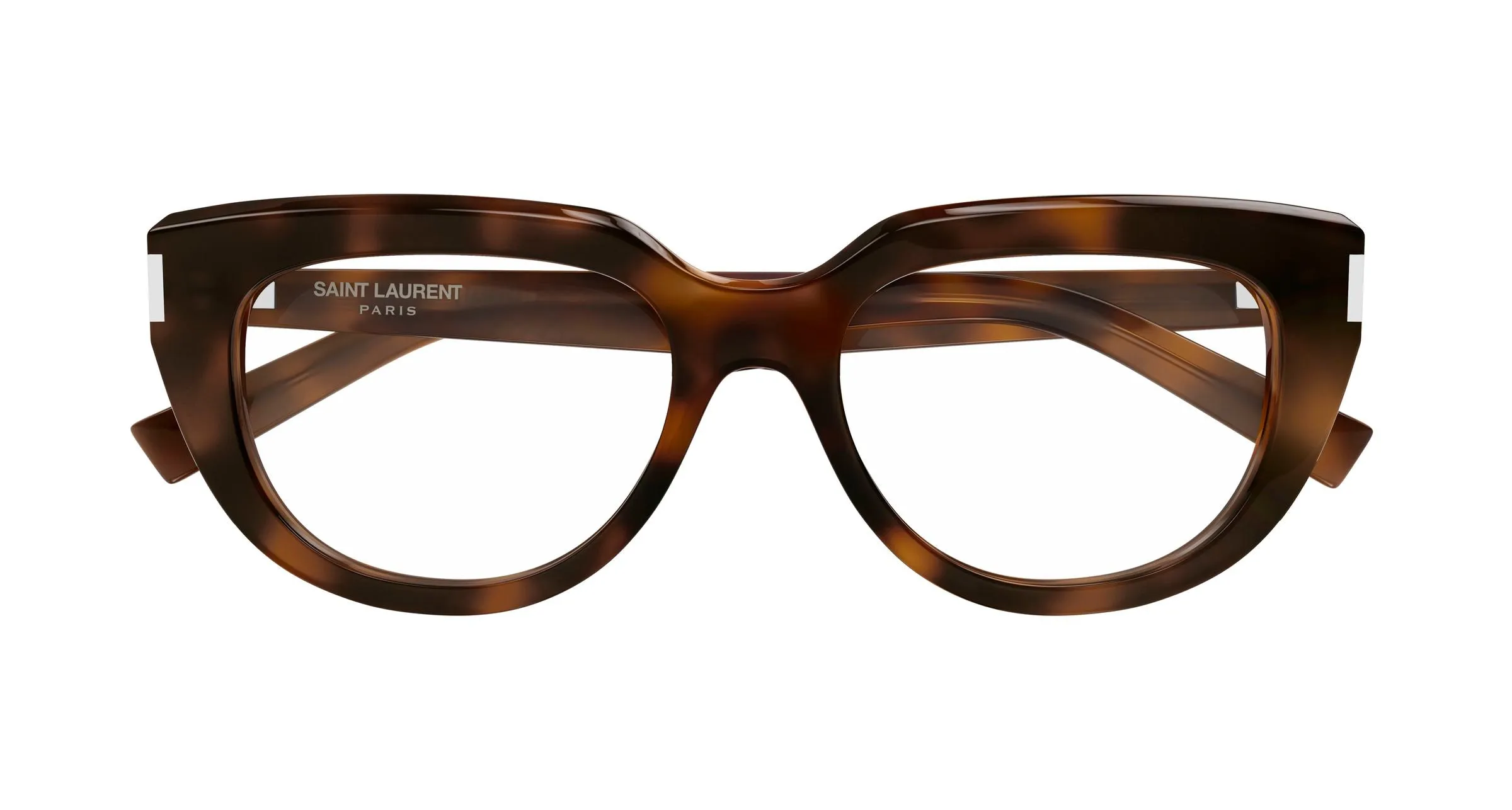 SAINT LAURENT SL 828 003 Montature da vista Acetato Havana Trasparente Cat Eye ["Antiriflesso"] - immagine 2