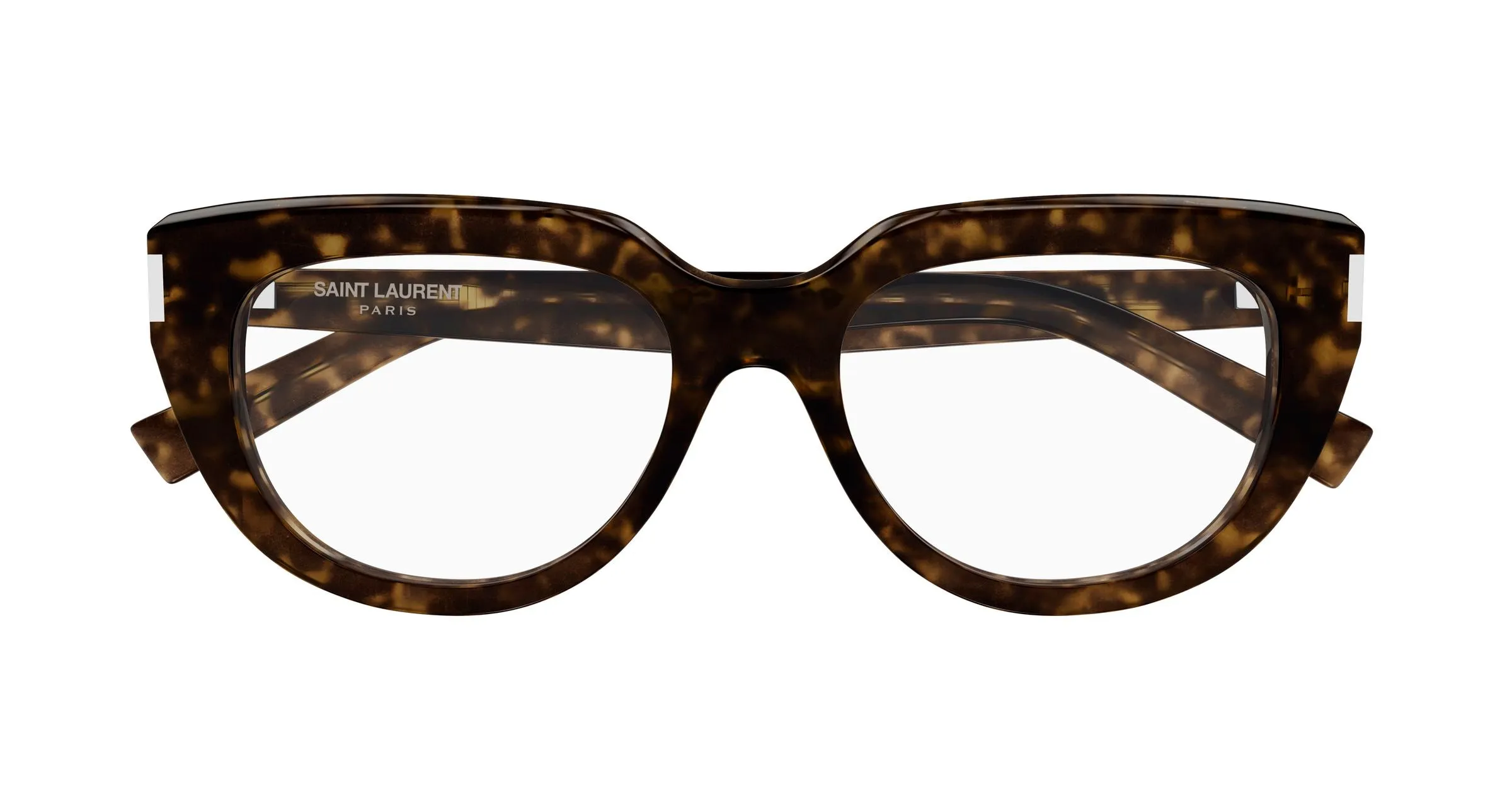 SAINT LAURENT SL 828 002 Montature da vista Acetato Havana Trasparente Cat Eye ["Antiriflesso"] - immagine 2