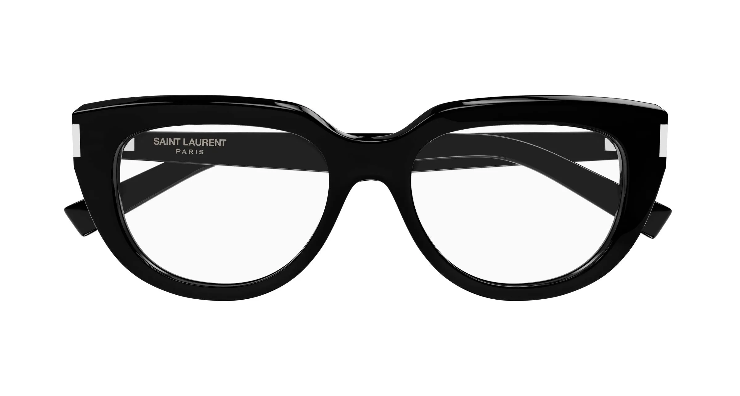 SAINT LAURENT SL 828 001 Montature da vista Acetato Nero Trasparente Cat Eye ["Antiriflesso"] - immagine 2