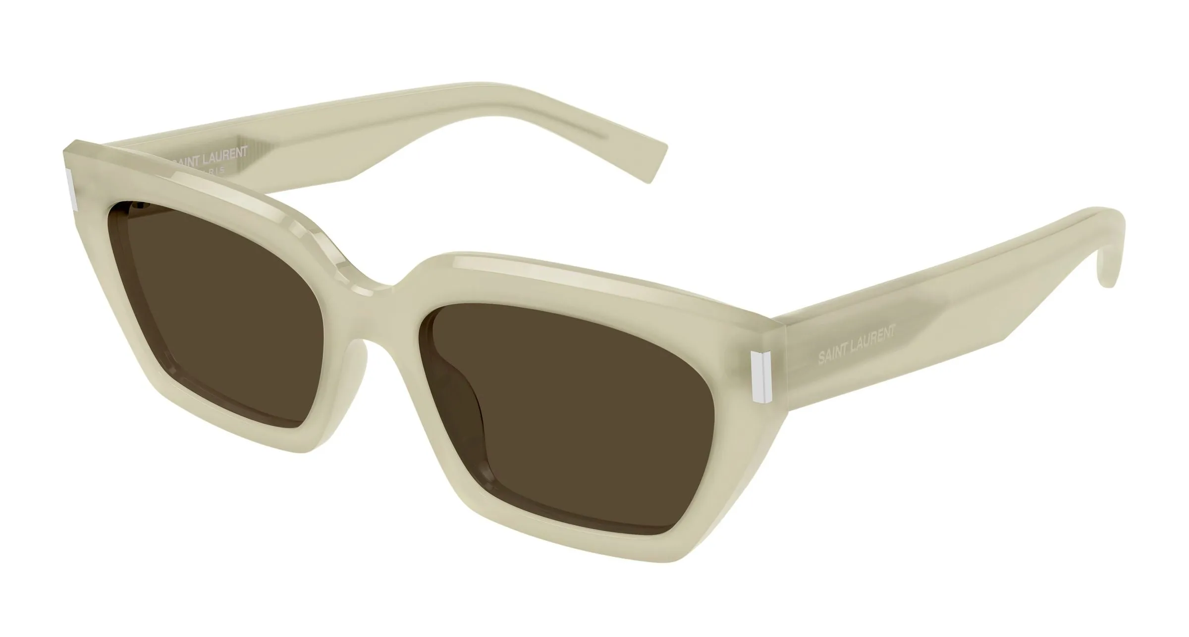 SAINT LAURENT SL 826 PAGE 004 Occhiali da sole Acetato Avorio Marrone Cat Eye - immagine 1