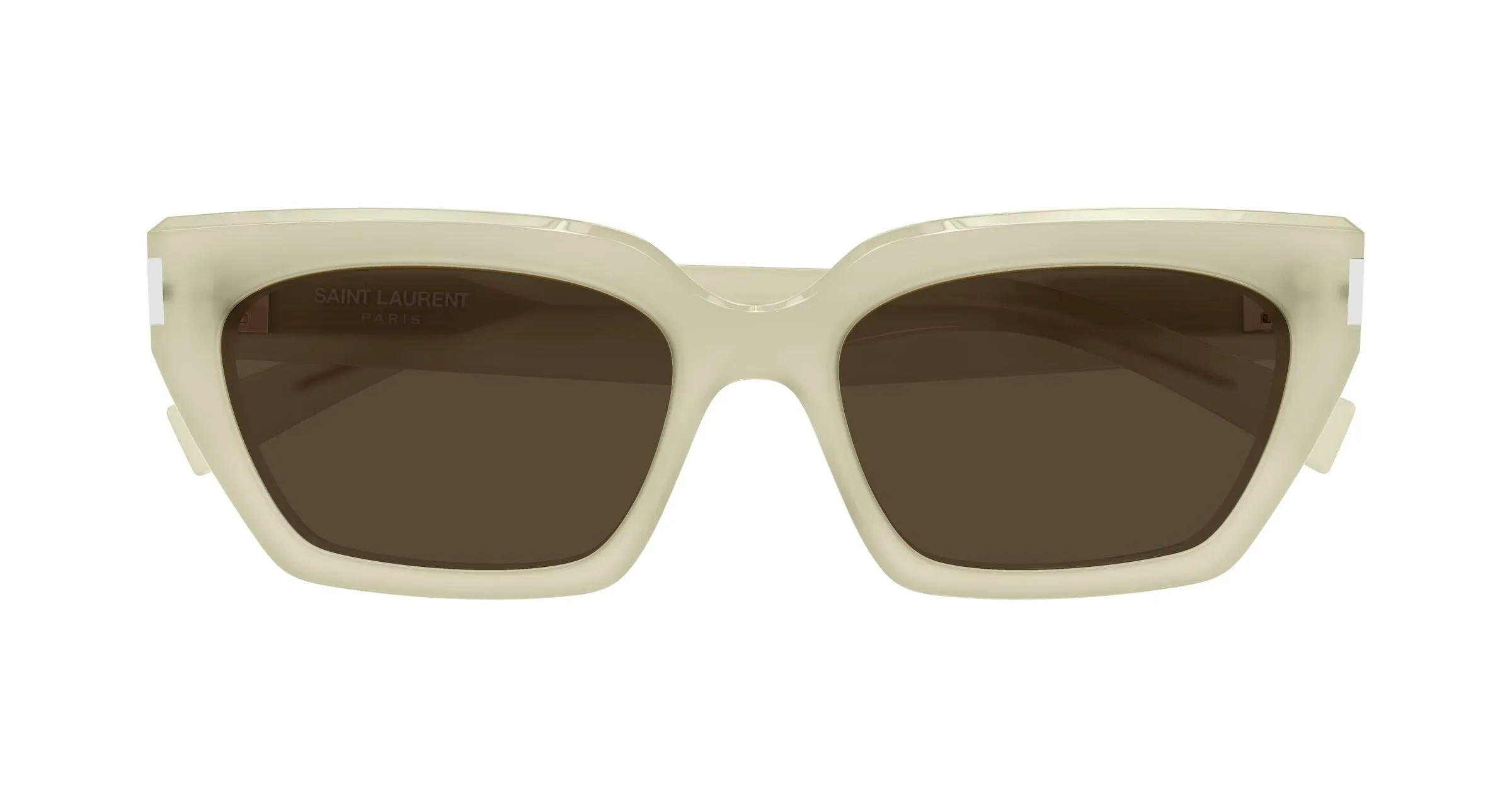 SAINT LAURENT SL 826 PAGE 004 Occhiali da sole Acetato Avorio Marrone Cat Eye - immagine 2