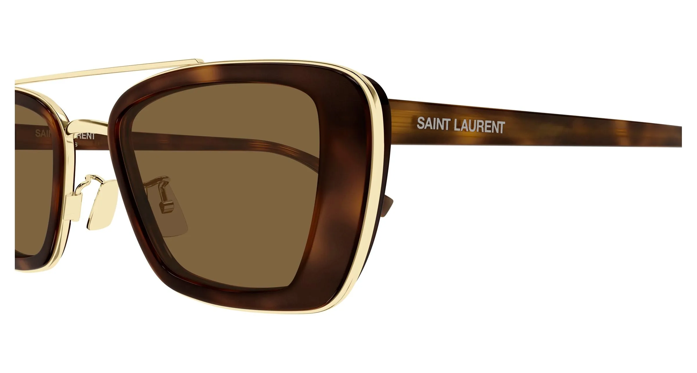 SAINT LAURENT SL 825 002 Occhiali da sole Acetato Havana Marrone Squadrata - immagine 3