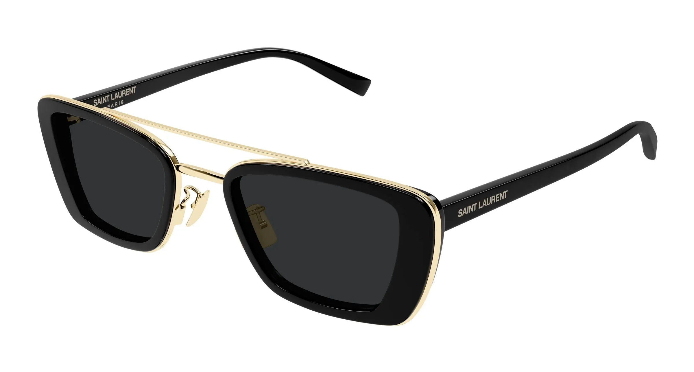 SAINT LAURENT SL 825 001 Occhiali da sole Acetato Nero Nero Squadrata - immagine 1