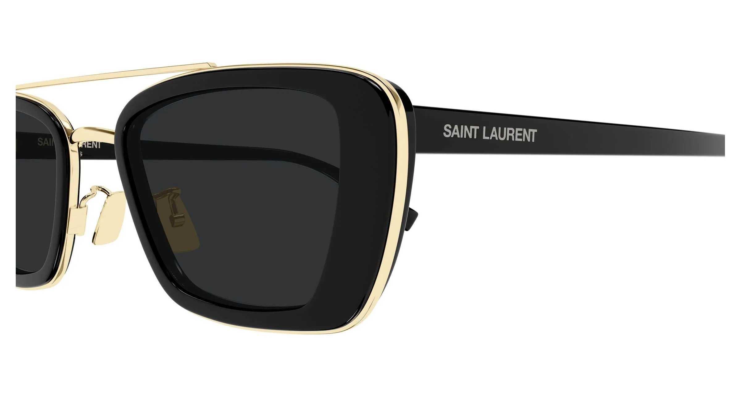 SAINT LAURENT SL 825 001 Occhiali da sole Acetato Nero Nero Squadrata - immagine 3