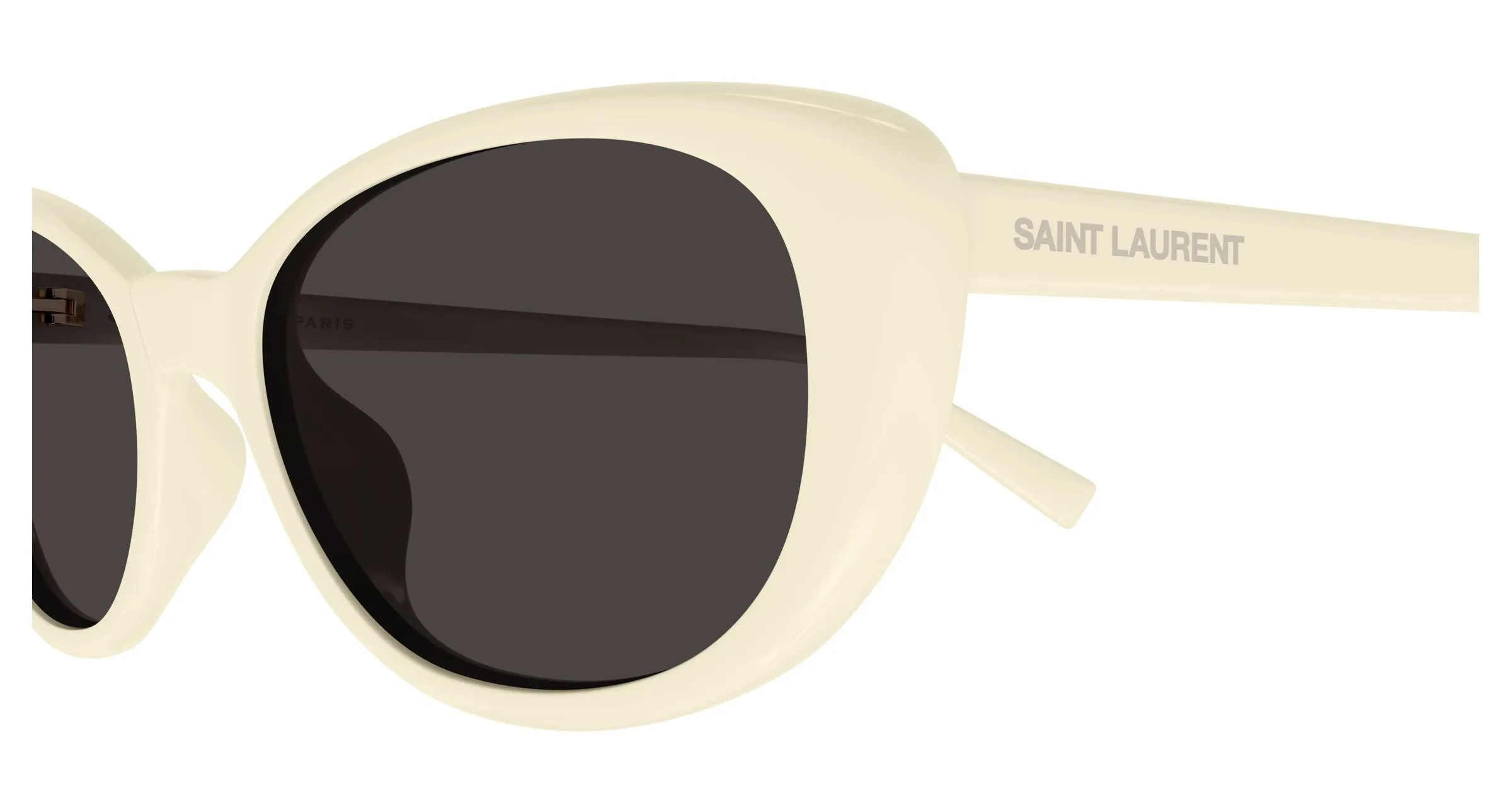 SAINT LAURENT SL 822 004 Occhiali da sole Acetato Avorio Nero Cat Eye - immagine 3