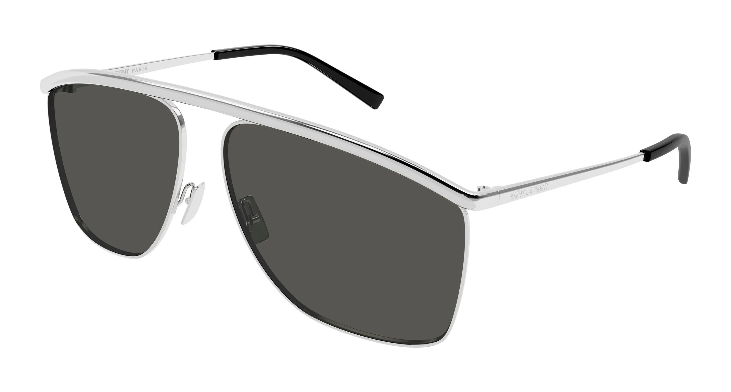SAINT LAURENT SL 820 VICTOIRE 001 Occhiali da sole Metallo Argento Grigio Pilot - immagine 1