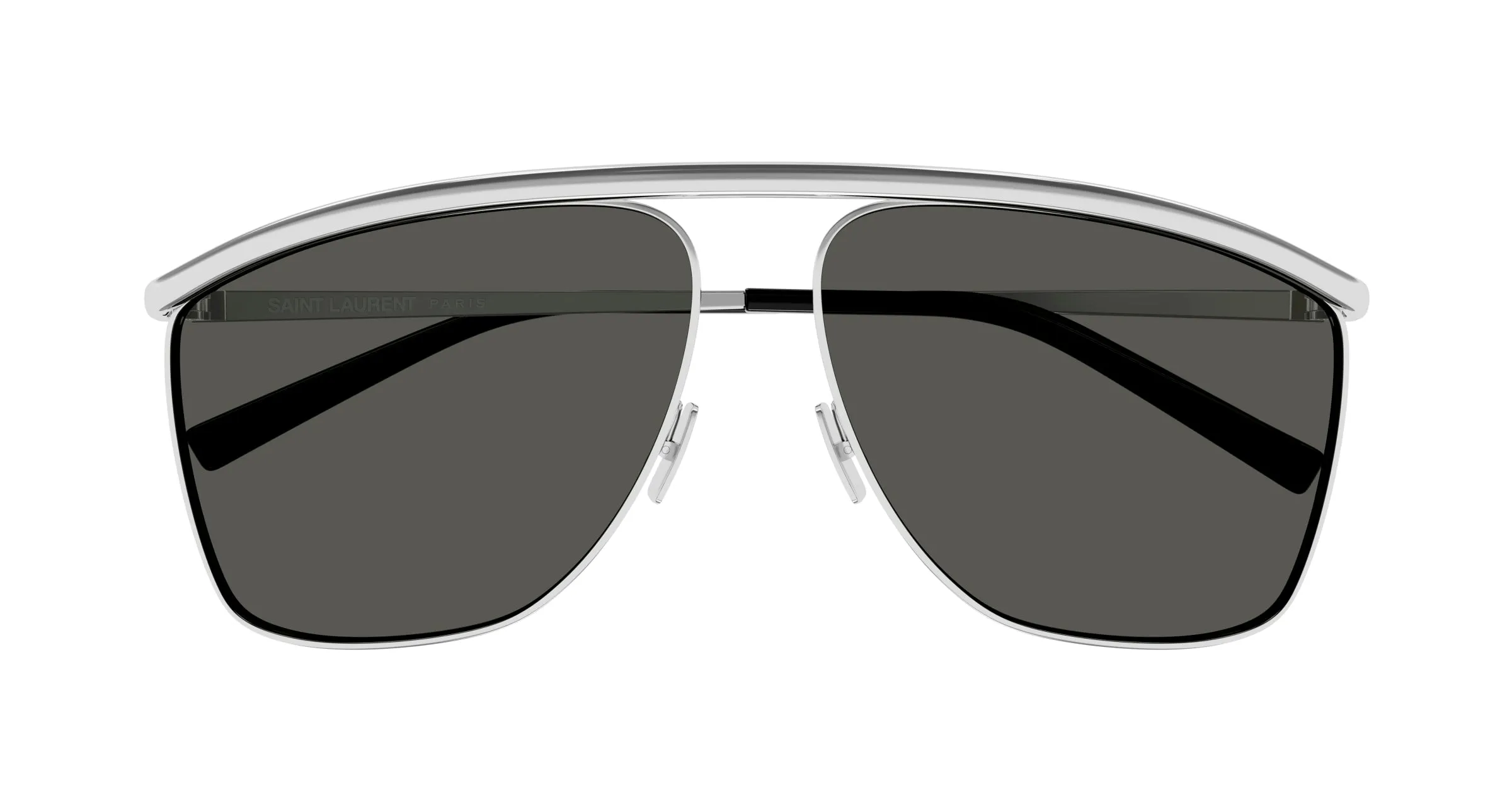 SAINT LAURENT SL 820 VICTOIRE 001 Occhiali da sole Metallo Argento Grigio Pilot - immagine 2