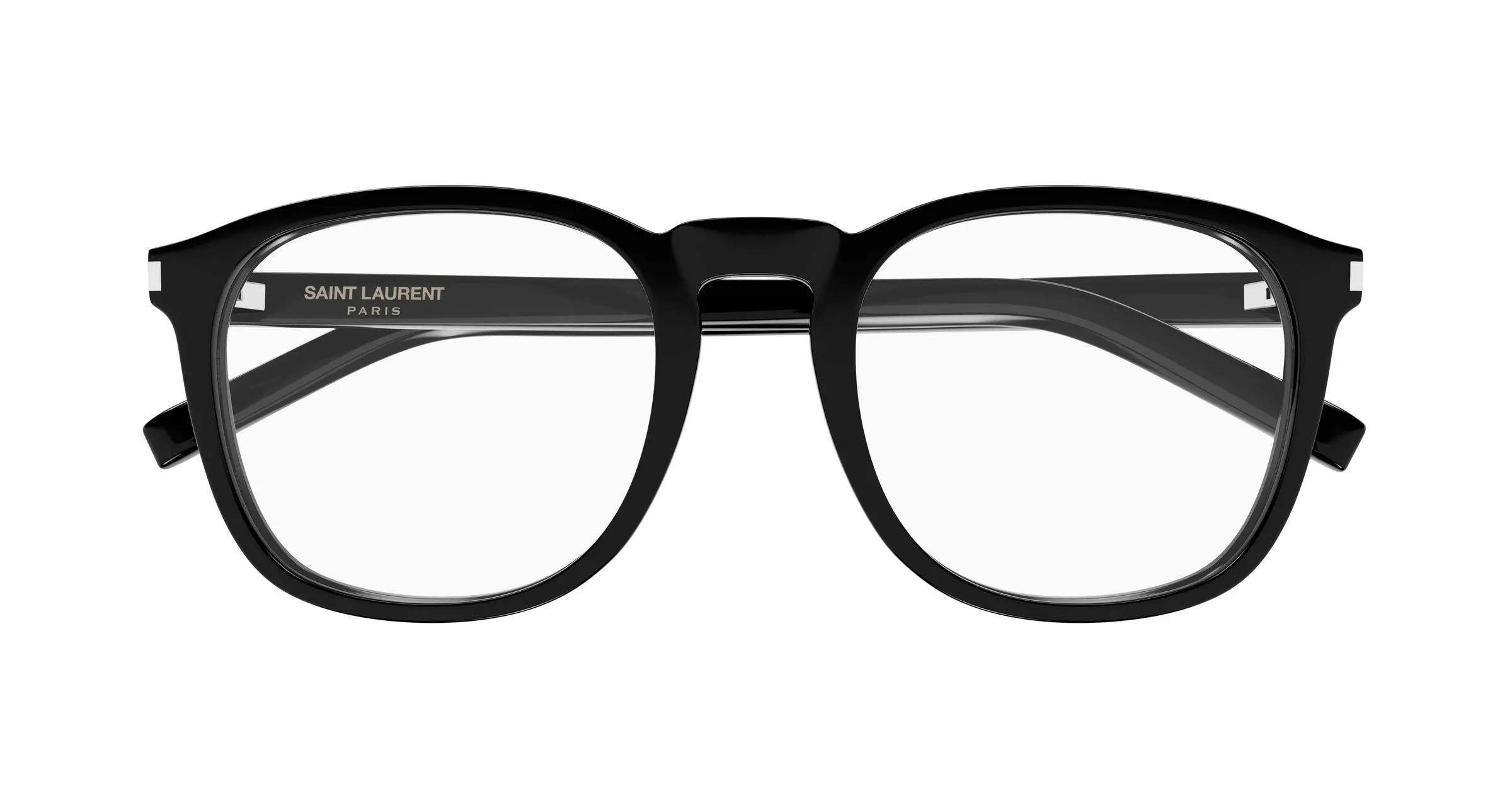 SAINT LAURENT SL 818 OPT 001 Montature da vista Acetato Nero Trasparente Rotonda ["Antiriflesso"] - immagine 2