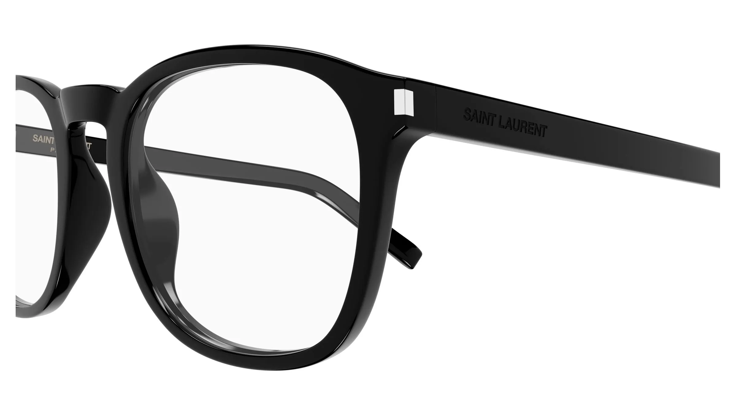 SAINT LAURENT SL 818 OPT 001 Montature da vista Acetato Nero Trasparente Rotonda ["Antiriflesso"] - immagine 3